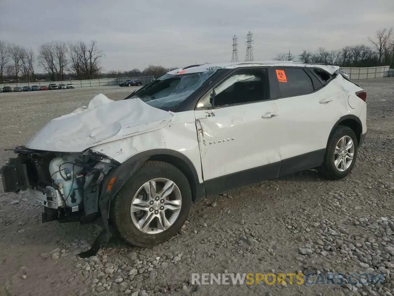 1 Photograph of a damaged car 3GNKBCR4XLS671352 CHEVROLET BLAZER 2020