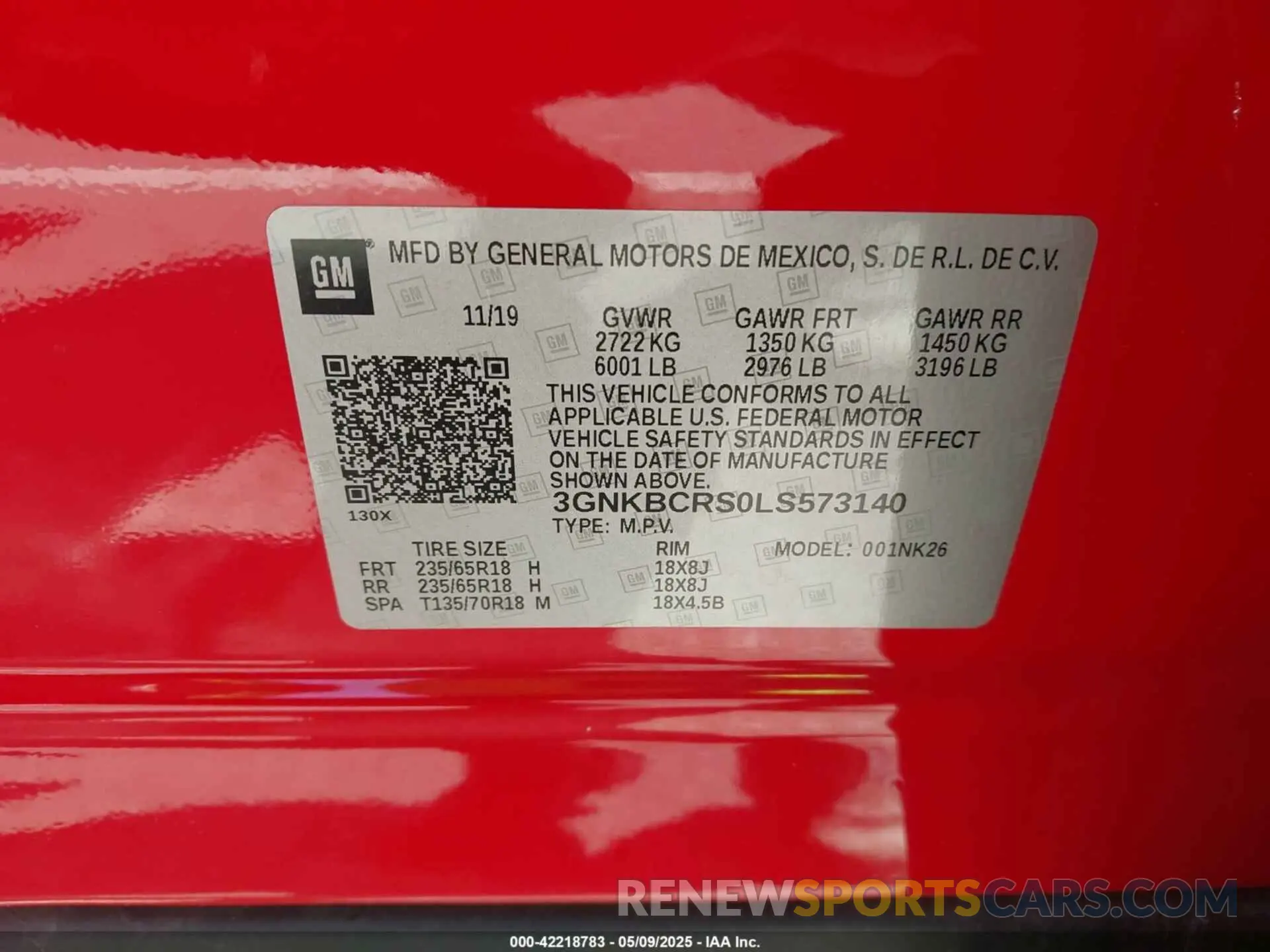 9 Photograph of a damaged car 3GNKBCRS0LS573140 CHEVROLET BLAZER 2020
