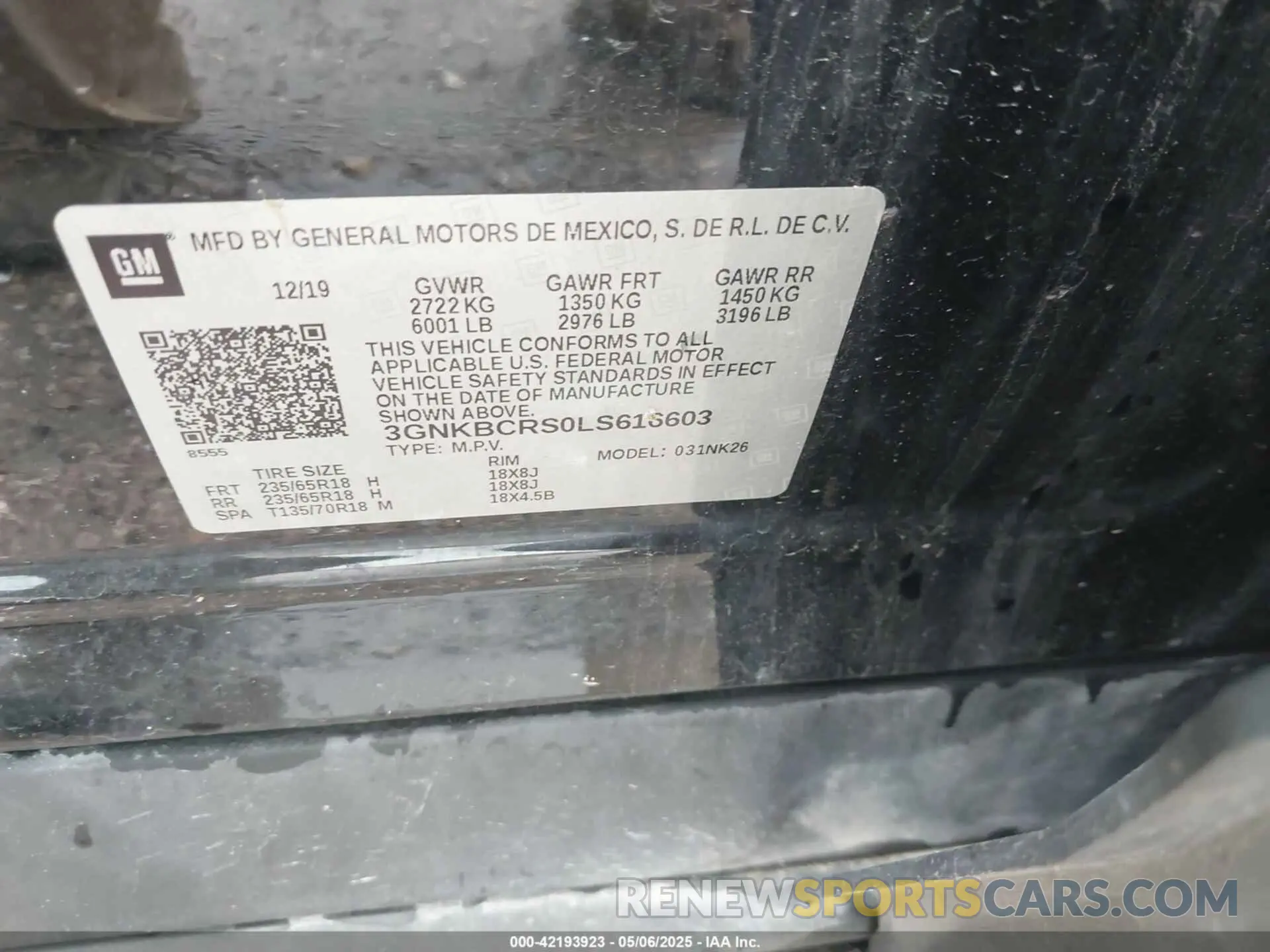 9 Photograph of a damaged car 3GNKBCRS0LS616603 CHEVROLET BLAZER 2020