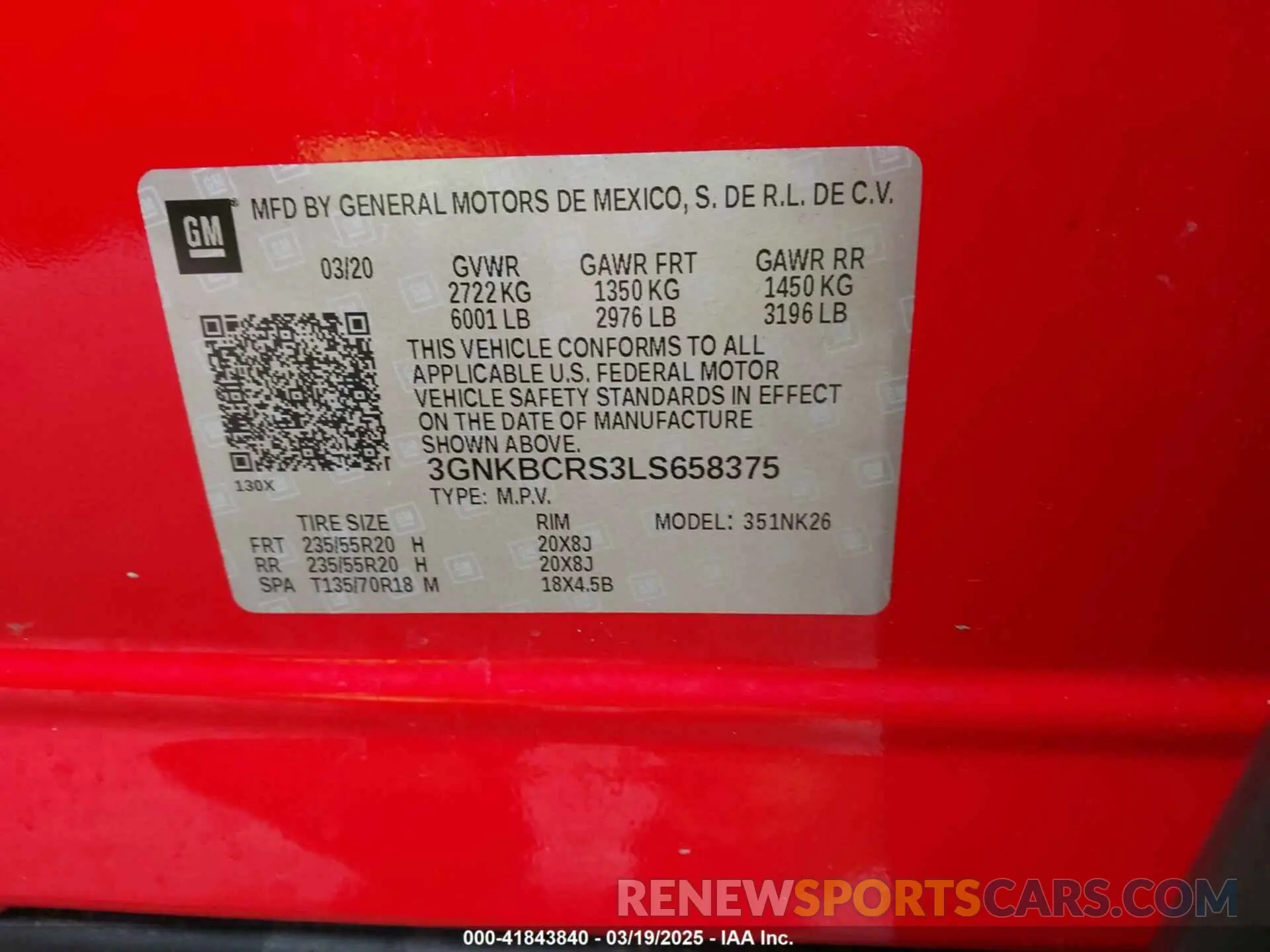 9 Photograph of a damaged car 3GNKBCRS3LS658375 CHEVROLET BLAZER 2020
