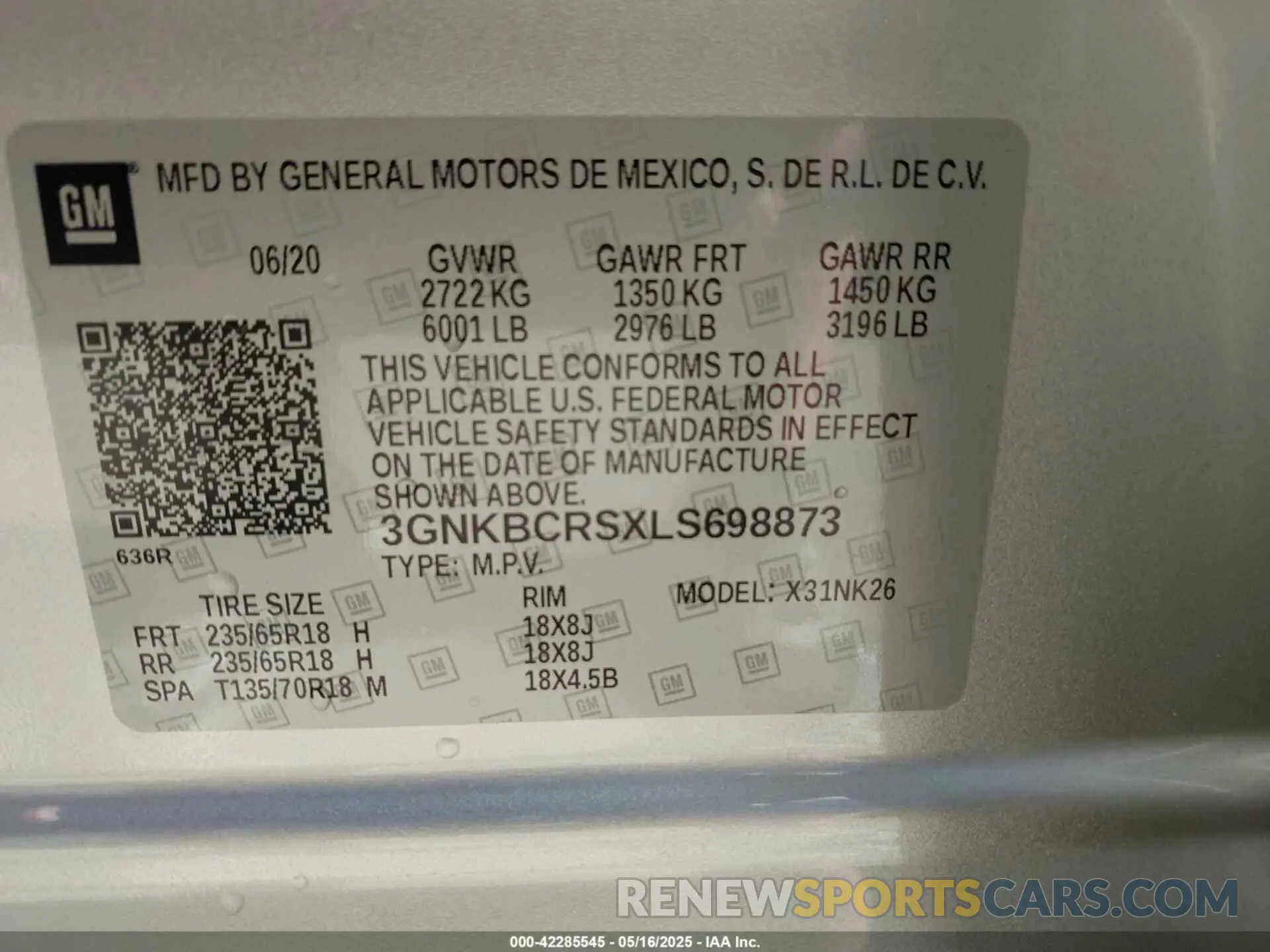 9 Photograph of a damaged car 3GNKBCRSXLS698873 CHEVROLET BLAZER 2020