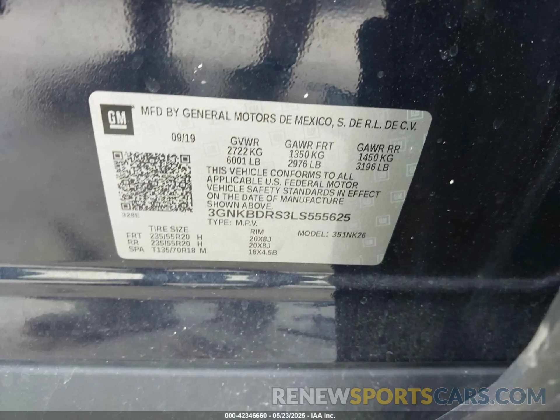 9 Photograph of a damaged car 3GNKBDRS3LS555625 CHEVROLET BLAZER 2020