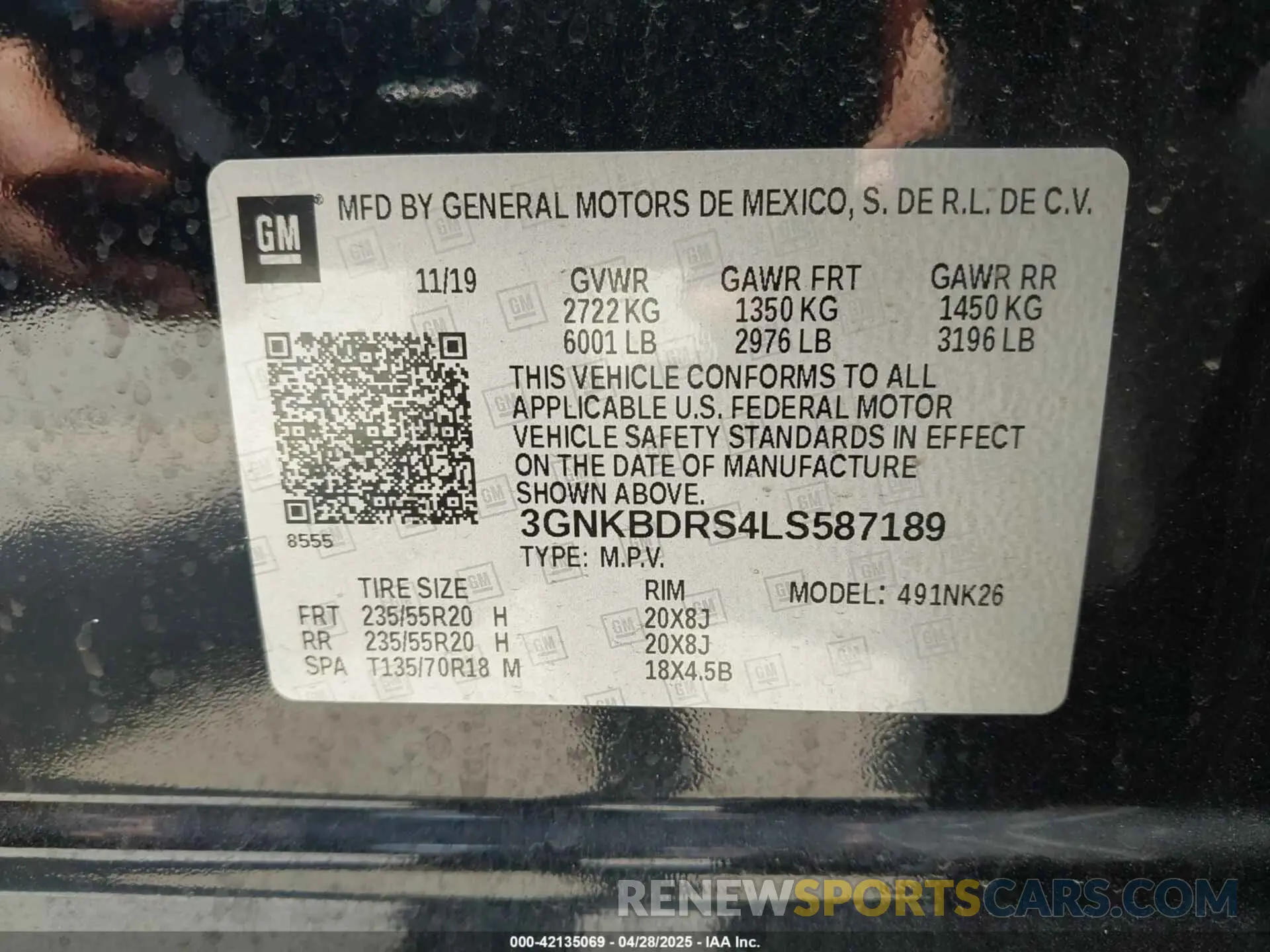 9 Photograph of a damaged car 3GNKBDRS4LS587189 CHEVROLET BLAZER 2020