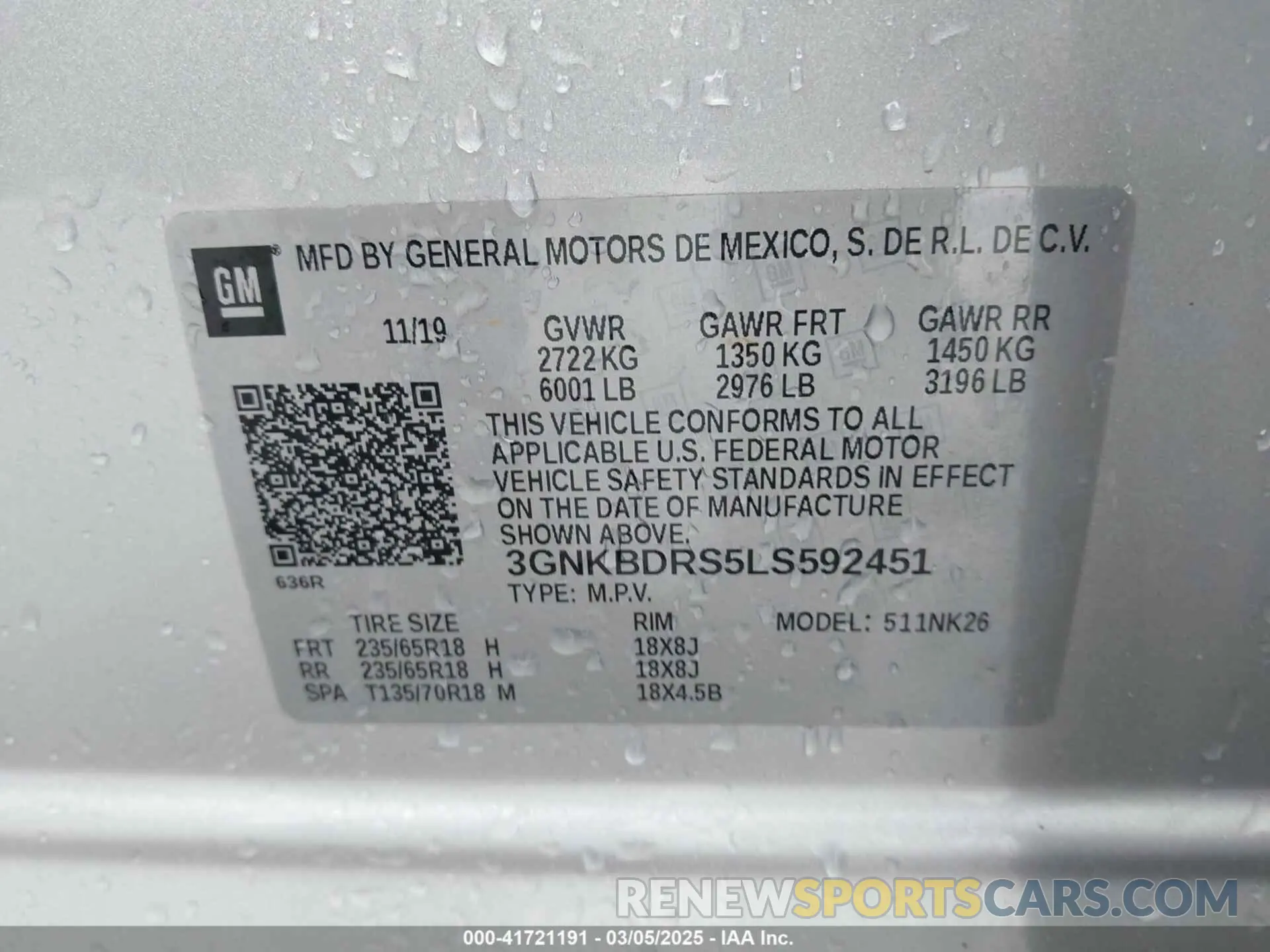 9 Photograph of a damaged car 3GNKBDRS5LS592451 CHEVROLET BLAZER 2020