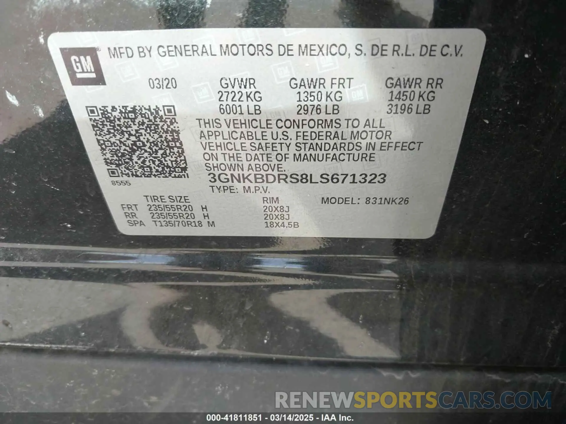 9 Photograph of a damaged car 3GNKBDRS8LS671323 CHEVROLET BLAZER 2020