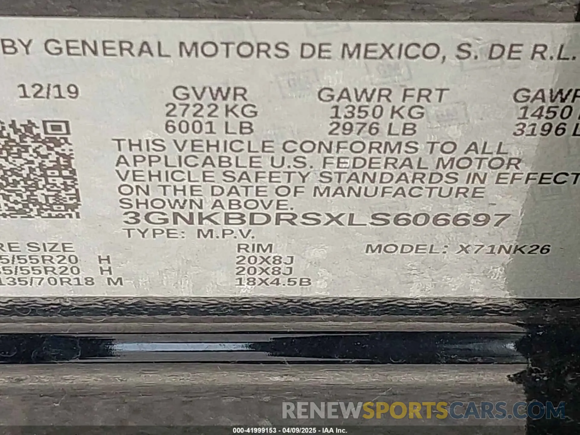 9 Photograph of a damaged car 3GNKBDRSXLS606697 CHEVROLET BLAZER 2020
