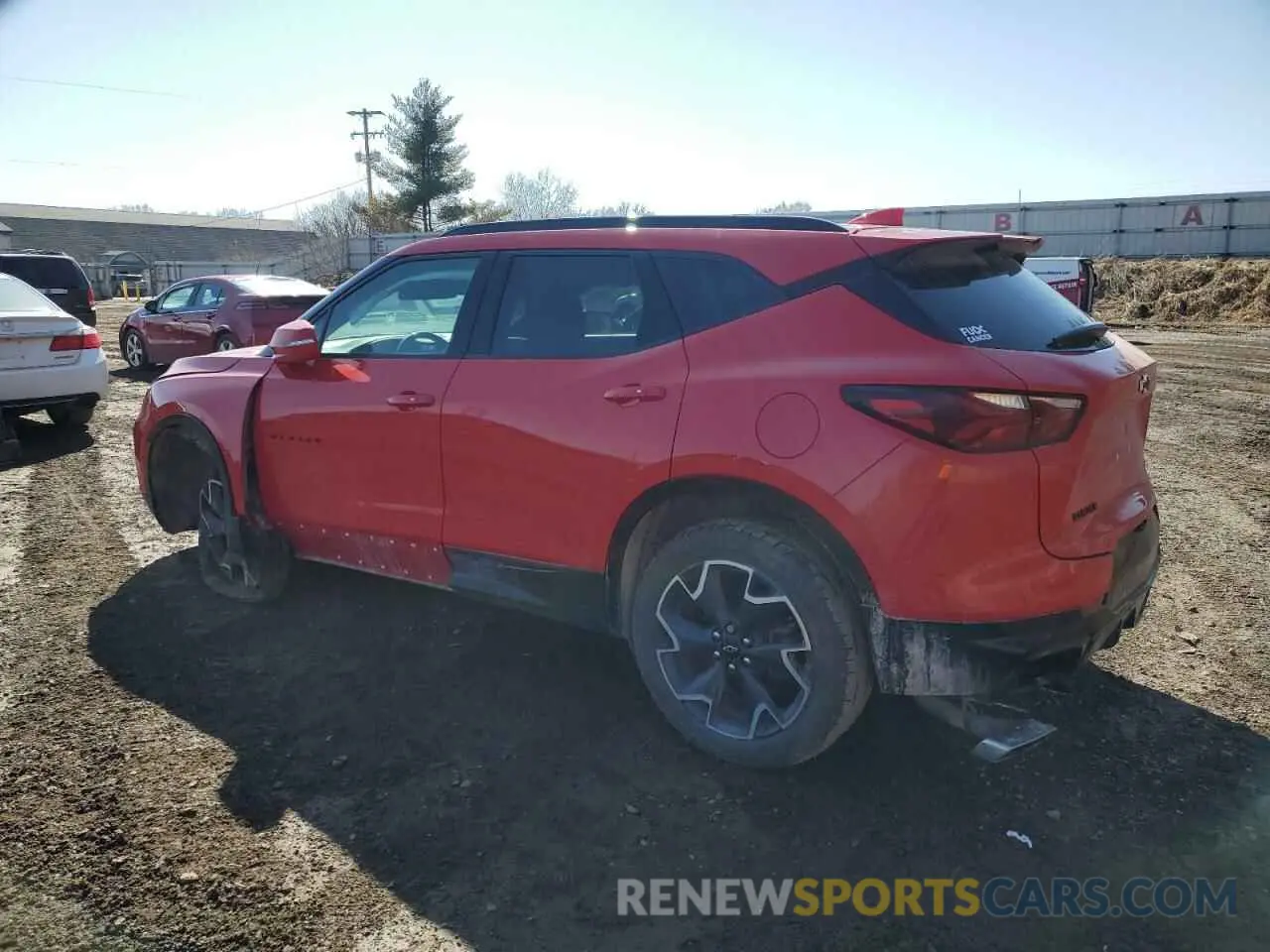 2 Photograph of a damaged car 3GNKBERS1LS683979 CHEVROLET BLAZER 2020