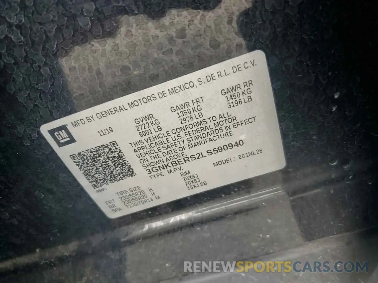 13 Photograph of a damaged car 3GNKBERS2LS590940 CHEVROLET BLAZER 2020