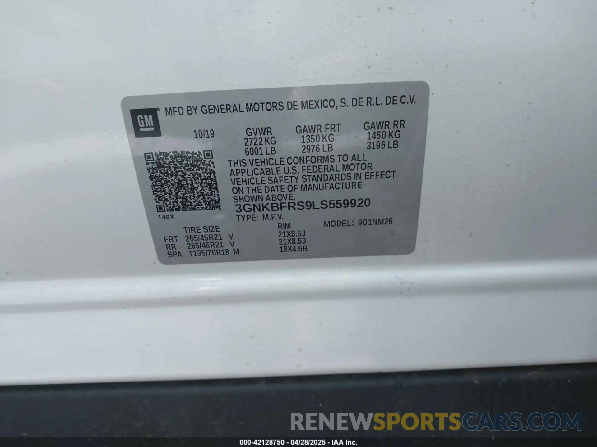 9 Photograph of a damaged car 3GNKBFRS9LS559920 CHEVROLET BLAZER 2020