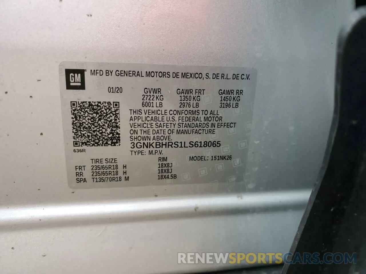 13 Photograph of a damaged car 3GNKBHRS1LS618065 CHEVROLET BLAZER 2020