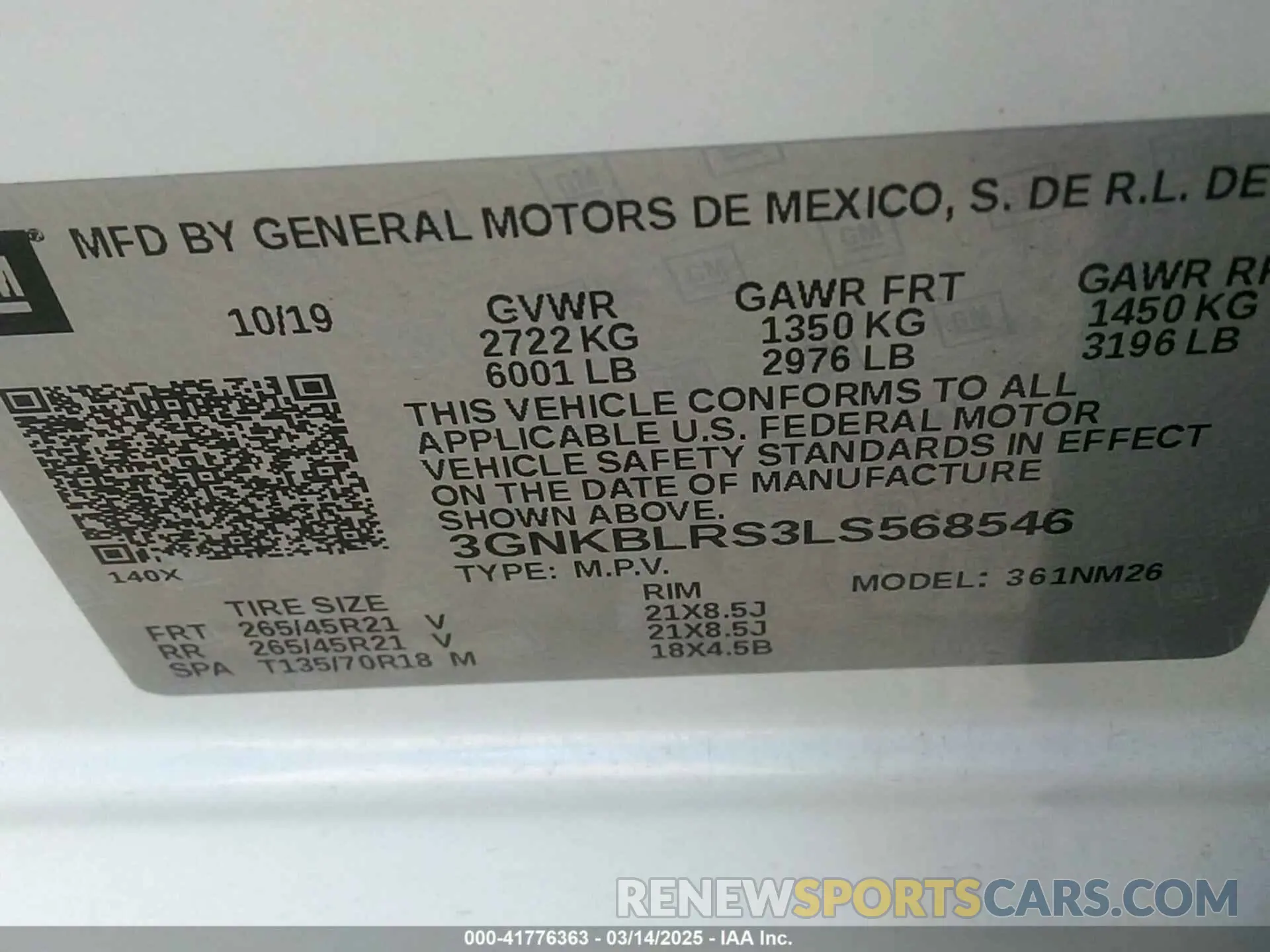 9 Photograph of a damaged car 3GNKBLRS3LS568546 CHEVROLET BLAZER 2020