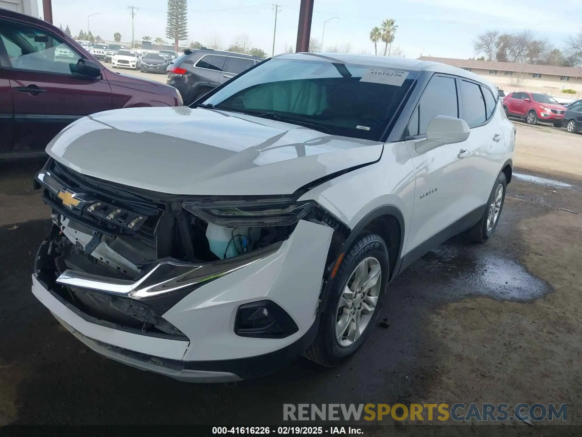 2 Photograph of a damaged car 3GNKBARA8MS512146 CHEVROLET BLAZER 2021