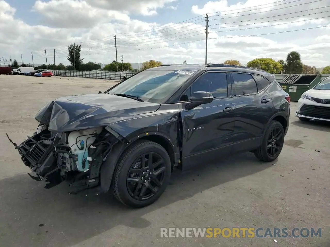 1 Photograph of a damaged car 3GNKBBRA0MS508789 CHEVROLET BLAZER 2021
