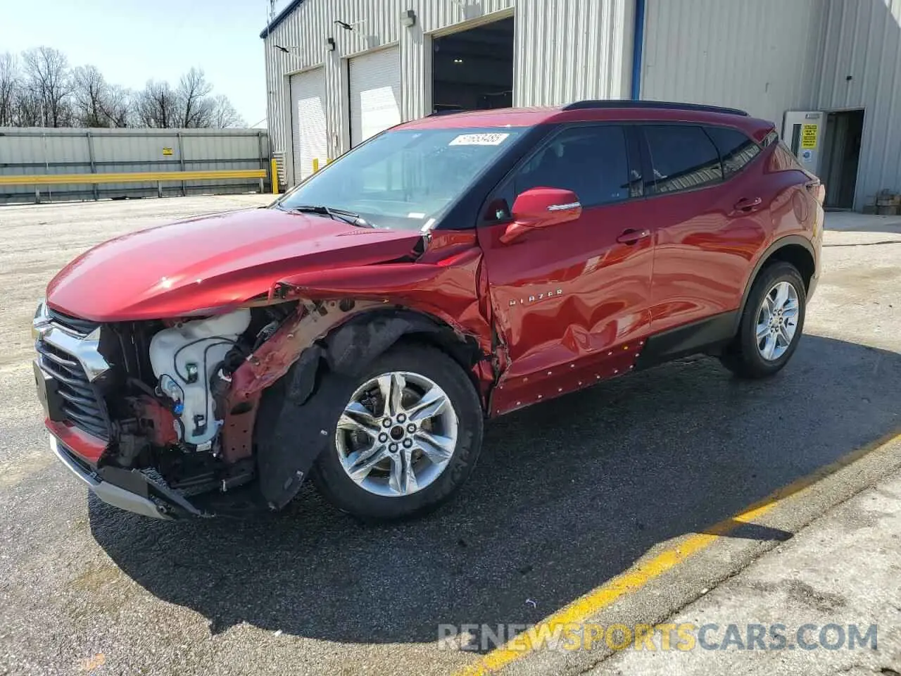 1 Photograph of a damaged car 3GNKBBRA1MS583632 CHEVROLET BLAZER 2021