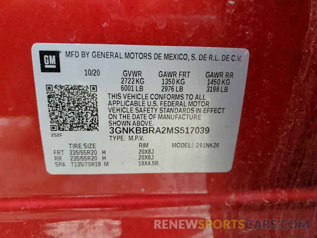 13 Photograph of a damaged car 3GNKBBRA2MS517039 CHEVROLET BLAZER 2021