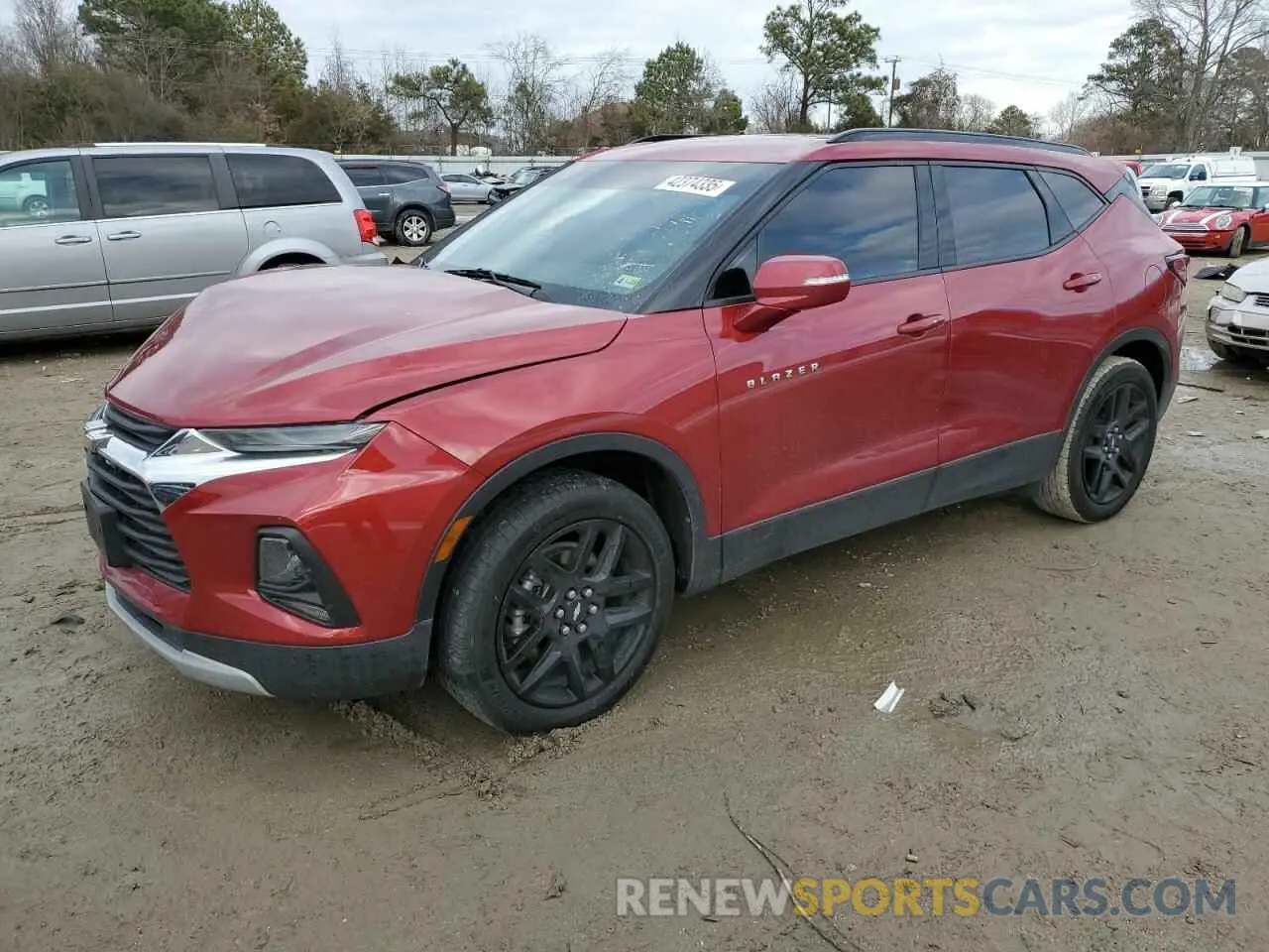 1 Photograph of a damaged car 3GNKBBRA2MS564751 CHEVROLET BLAZER 2021