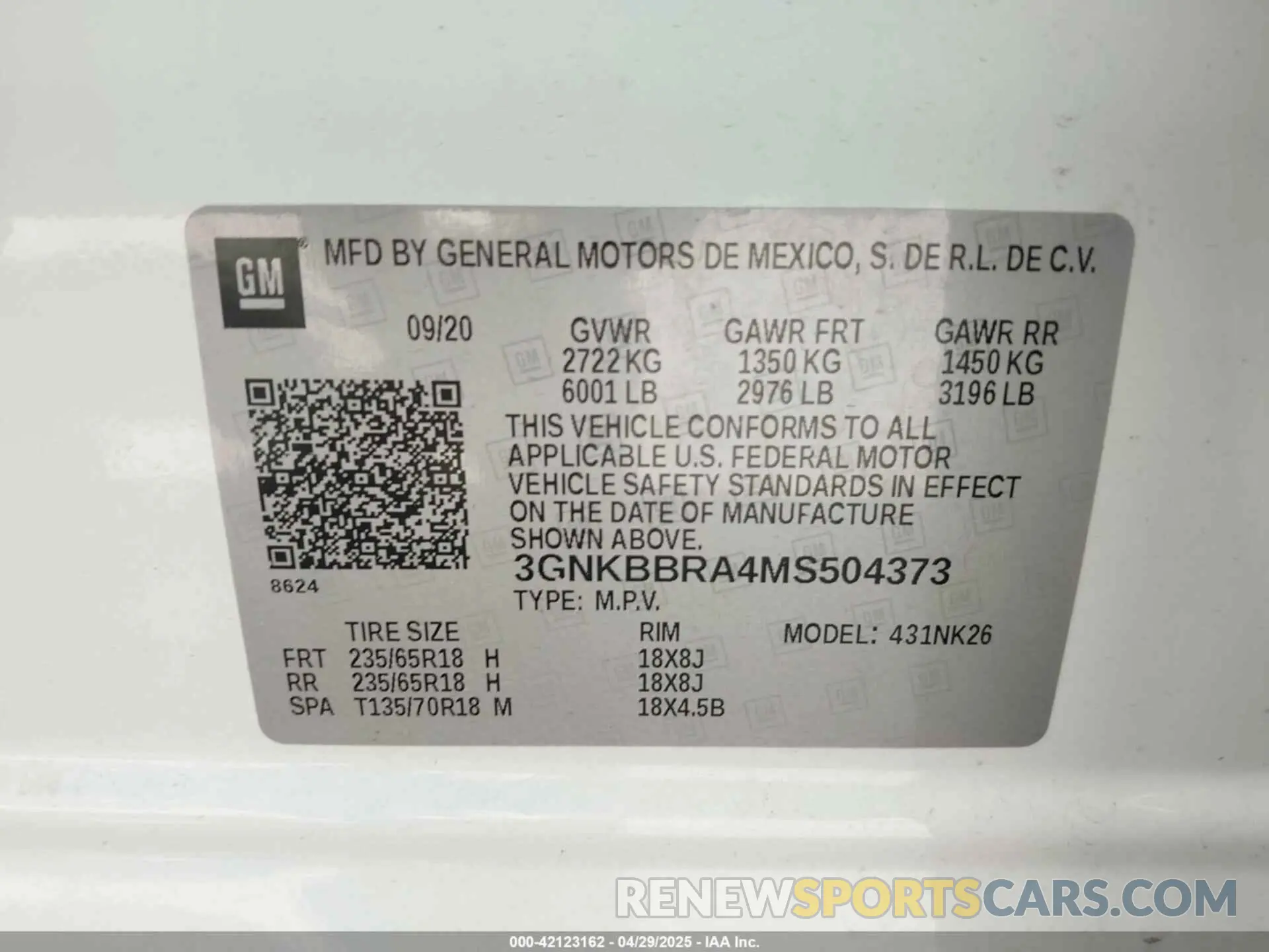 9 Photograph of a damaged car 3GNKBBRA4MS504373 CHEVROLET BLAZER 2021