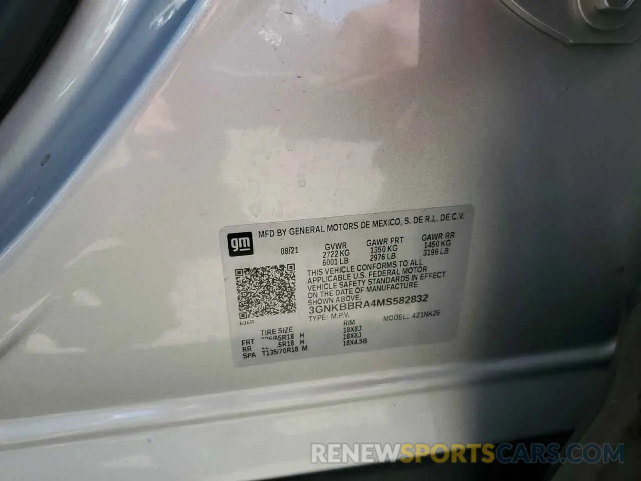15 Photograph of a damaged car 3GNKBBRA4MS582832 CHEVROLET BLAZER 2021