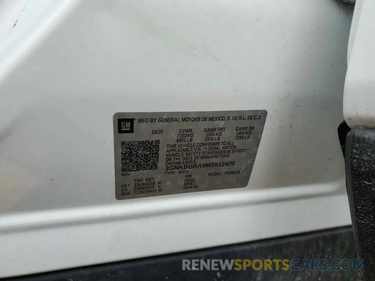 13 Photograph of a damaged car 3GNKBBRA9MS512470 CHEVROLET BLAZER 2021