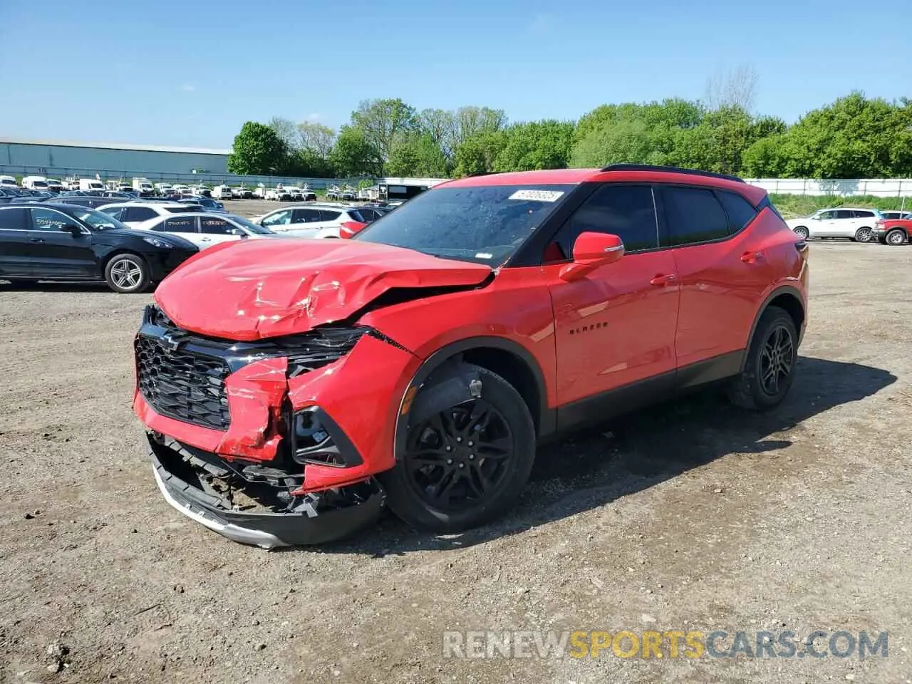 1 Photograph of a damaged car 3GNKBCR4XMS534316 CHEVROLET BLAZER 2021