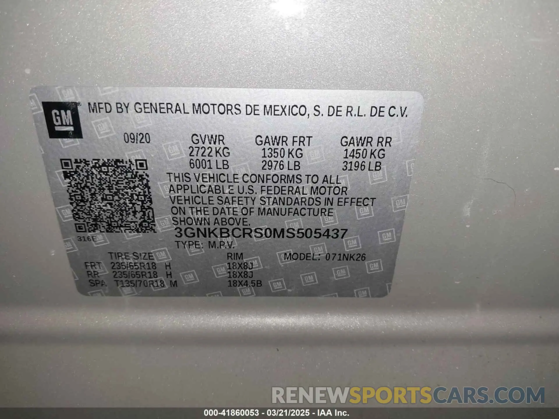 9 Photograph of a damaged car 3GNKBCRS0MS505437 CHEVROLET BLAZER 2021