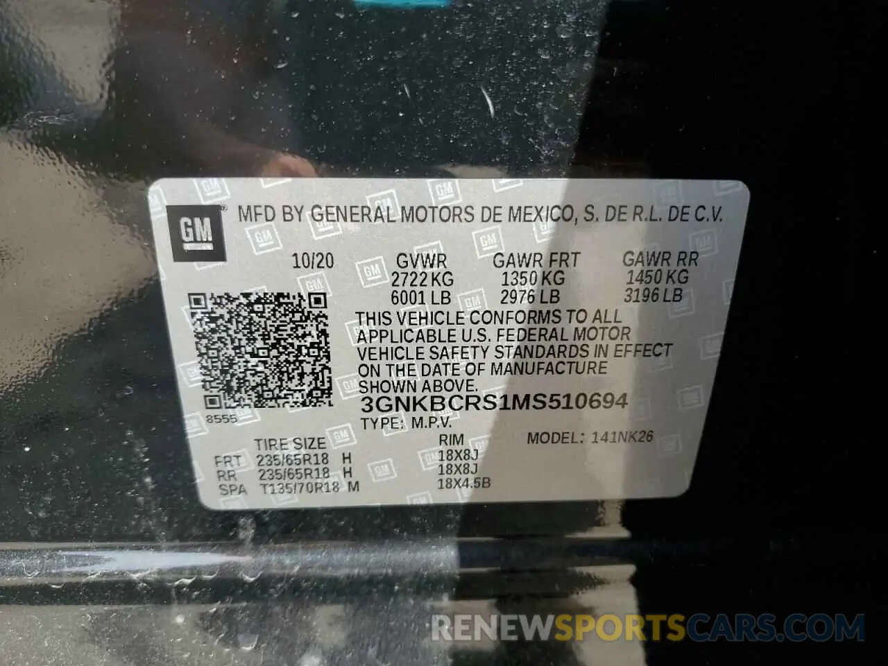 13 Photograph of a damaged car 3GNKBCRS1MS510694 CHEVROLET BLAZER 2021