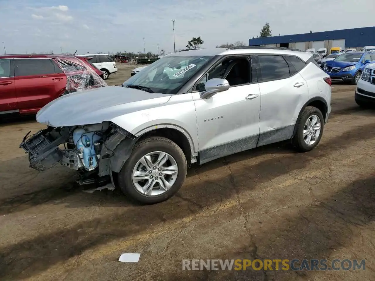 1 Photograph of a damaged car 3GNKBCRS1MS564223 CHEVROLET BLAZER 2021