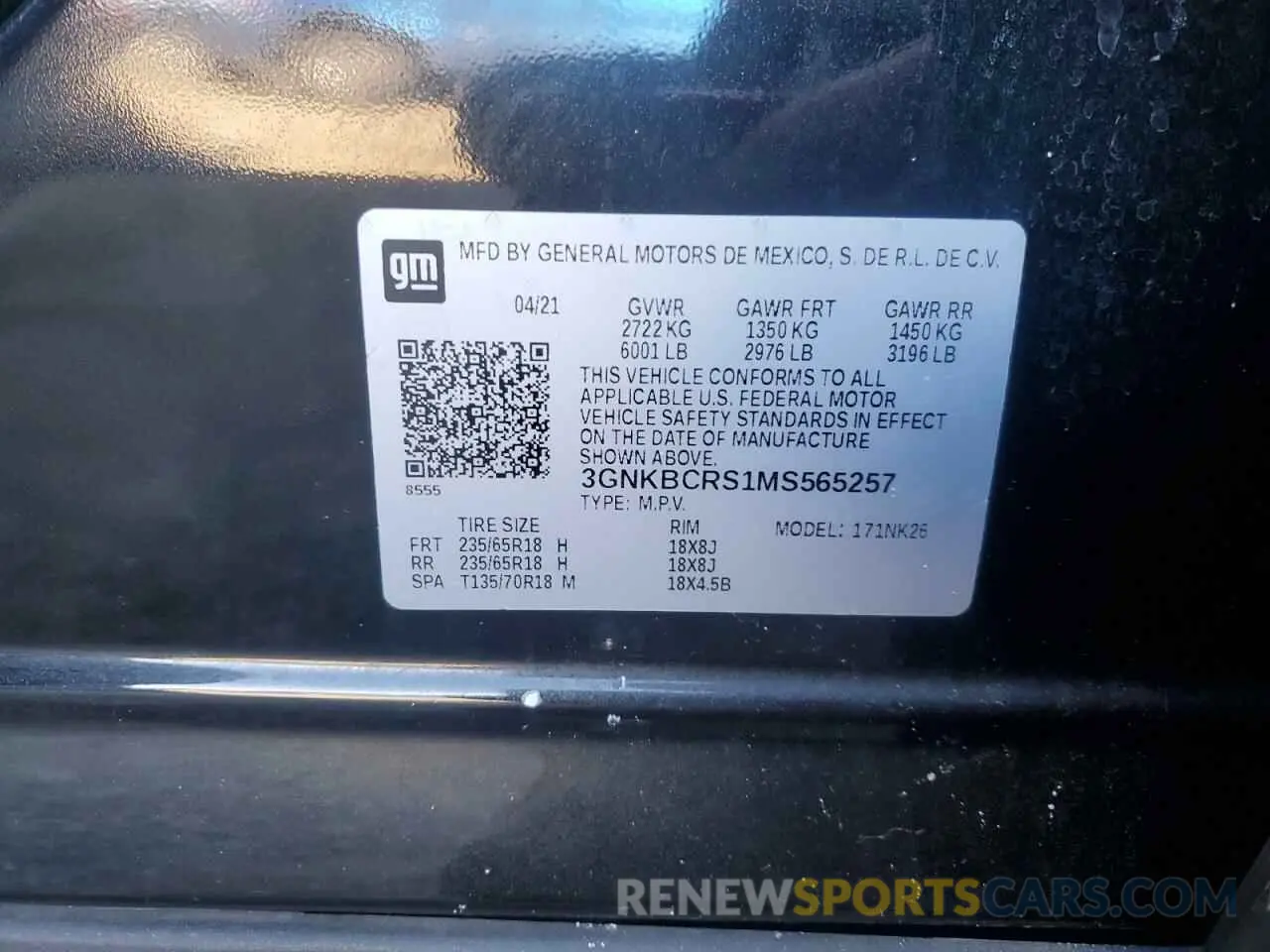 13 Photograph of a damaged car 3GNKBCRS1MS565257 CHEVROLET BLAZER 2021