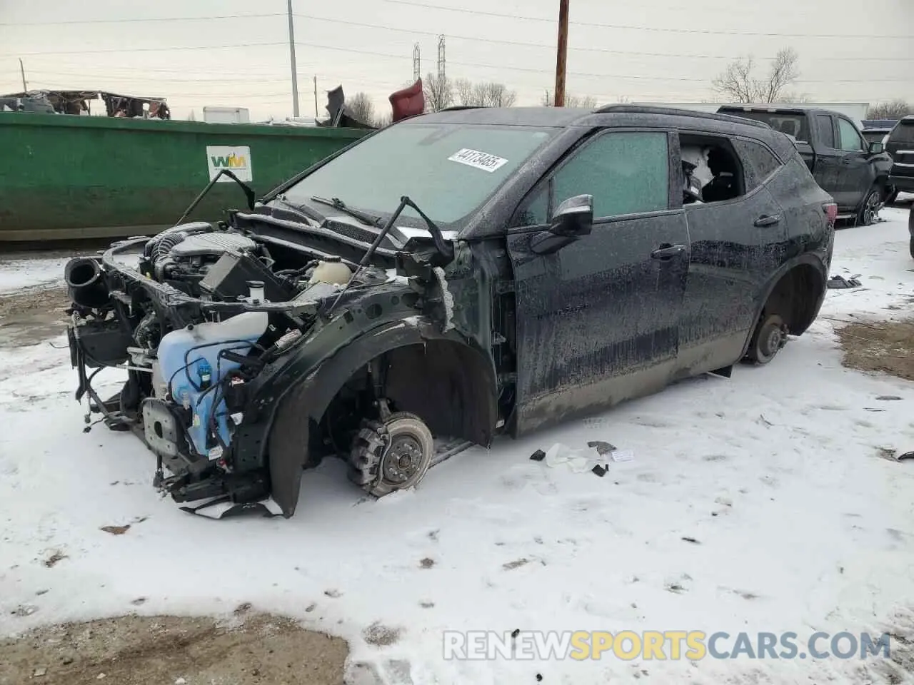 1 Photograph of a damaged car 3GNKBCRS2MS549424 CHEVROLET BLAZER 2021