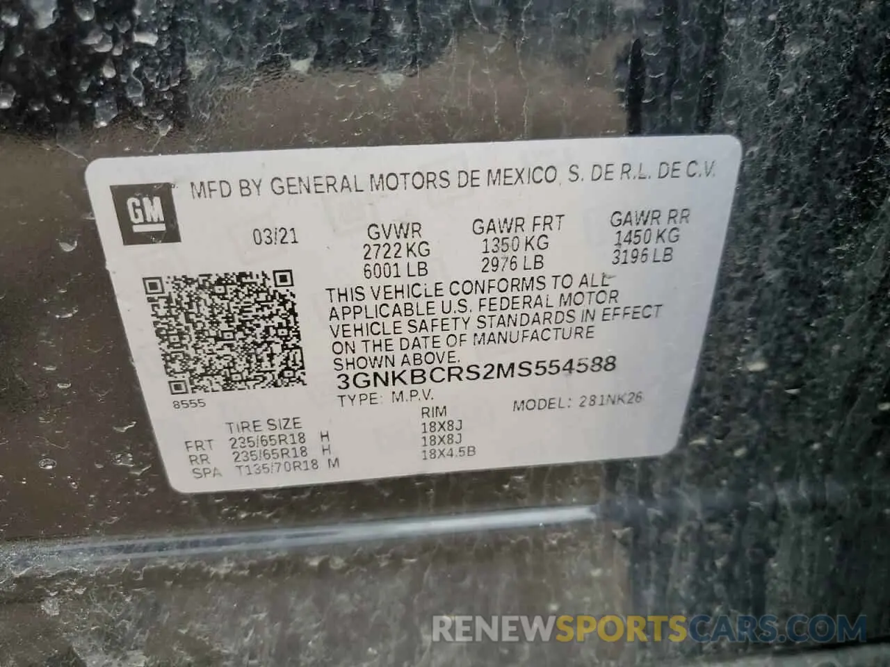 13 Photograph of a damaged car 3GNKBCRS2MS554588 CHEVROLET BLAZER 2021