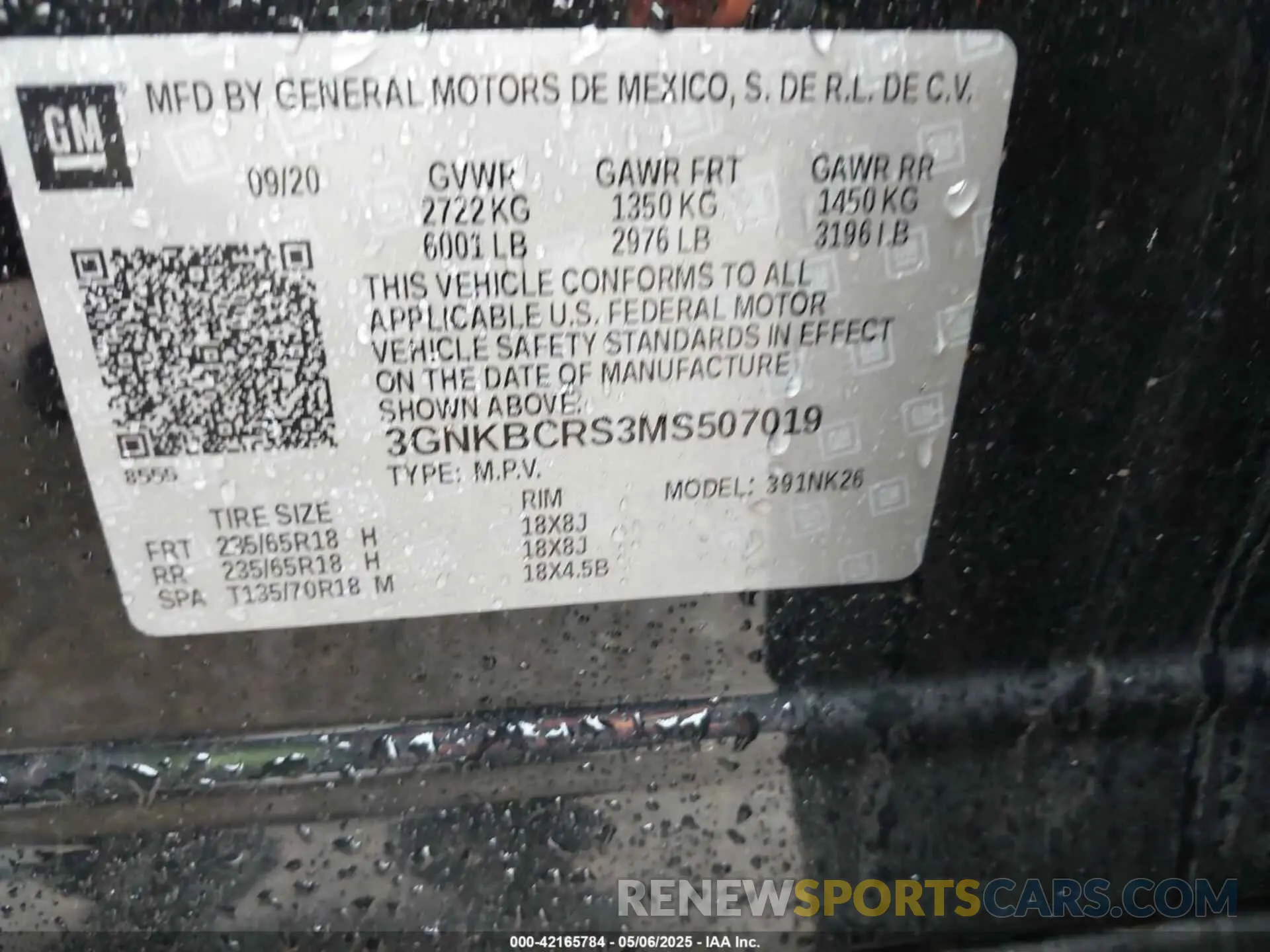9 Photograph of a damaged car 3GNKBCRS3MS507019 CHEVROLET BLAZER 2021