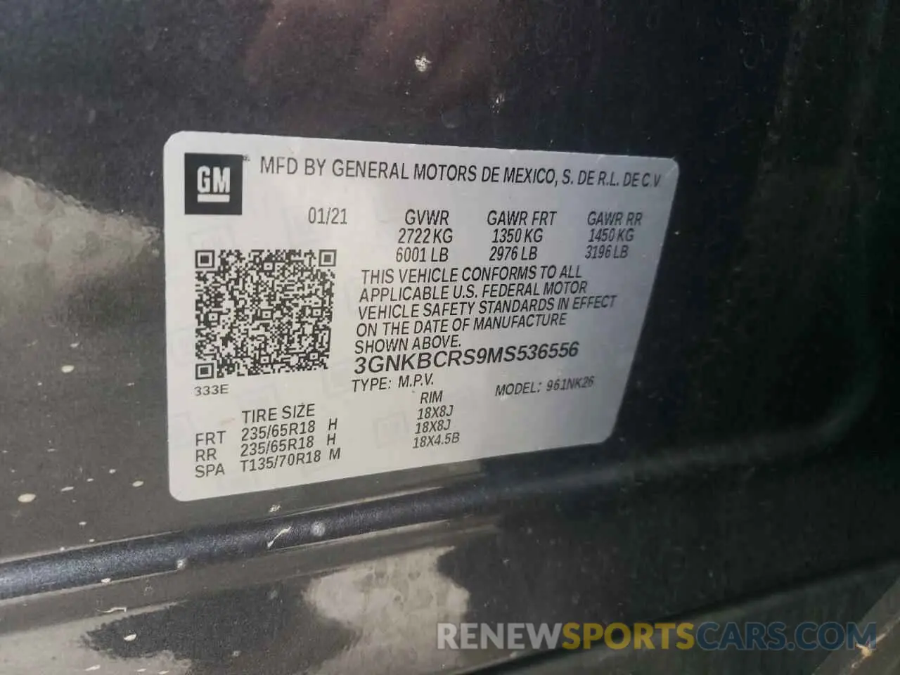 15 Photograph of a damaged car 3GNKBCRS9MS536556 CHEVROLET BLAZER 2021