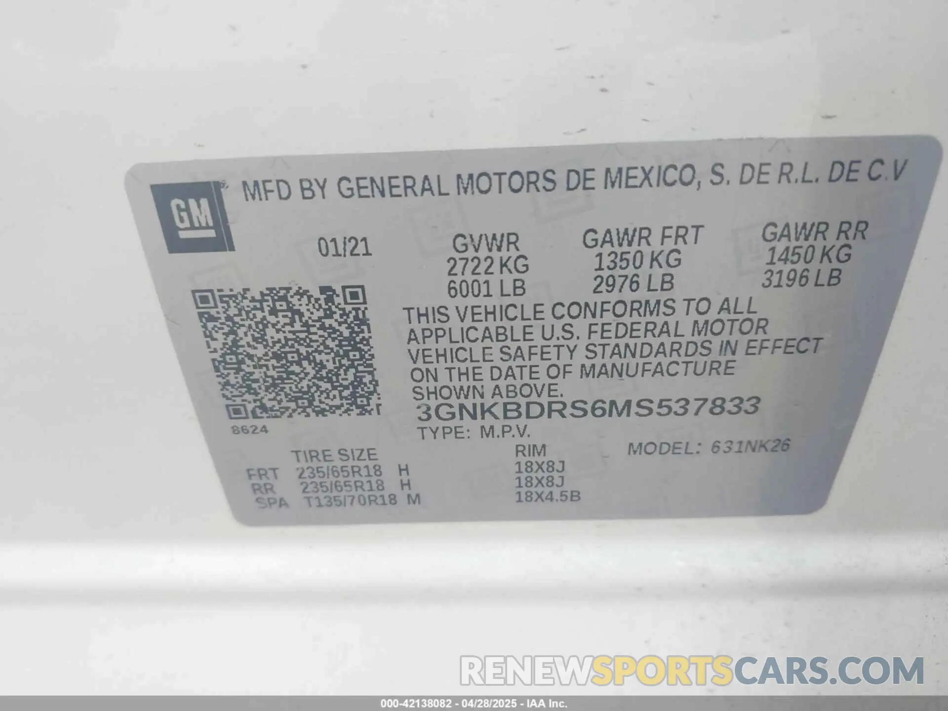 9 Photograph of a damaged car 3GNKBDRS6MS537833 CHEVROLET BLAZER 2021