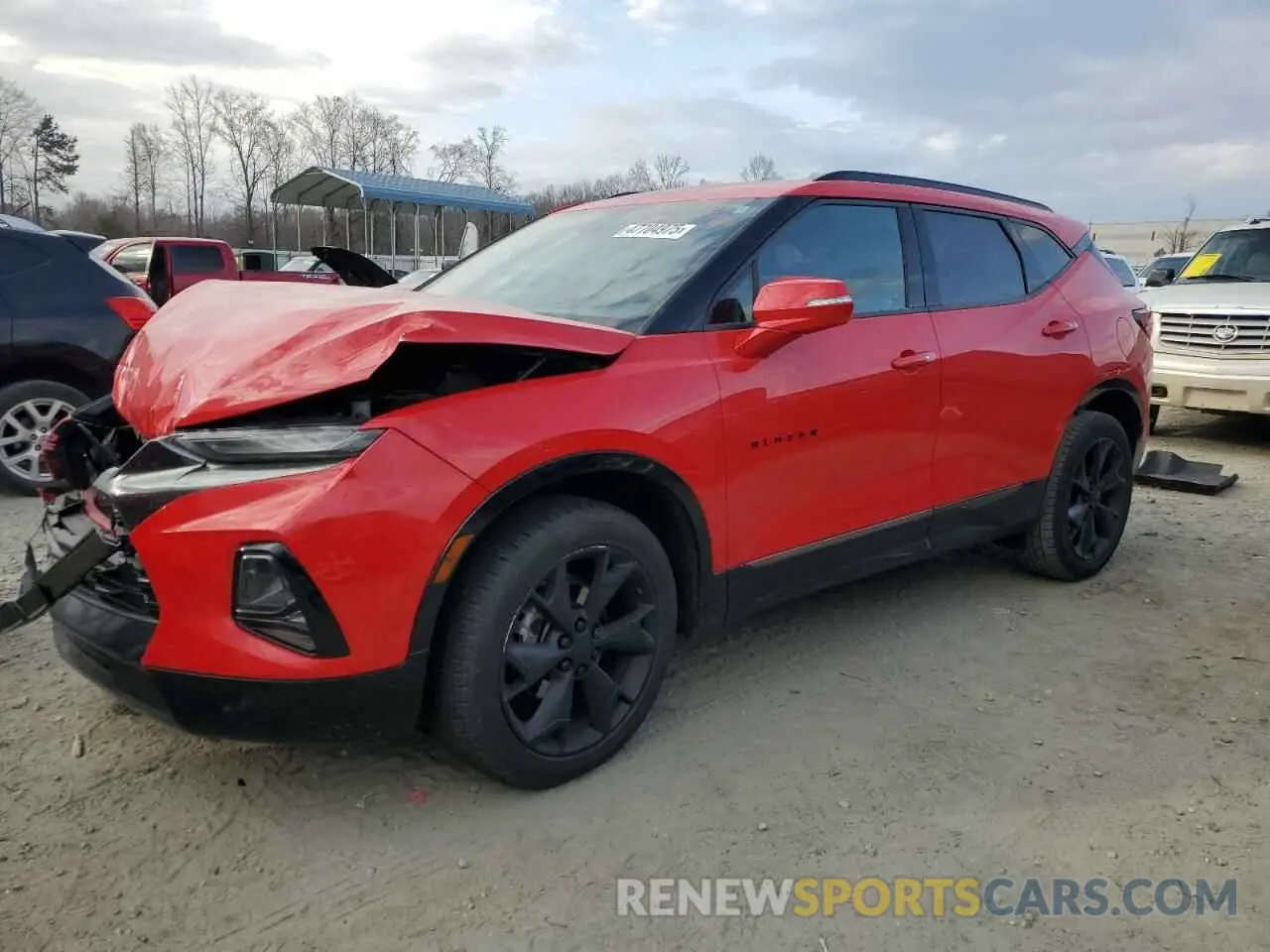 1 Photograph of a damaged car 3GNKBERS1MS503093 CHEVROLET BLAZER 2021