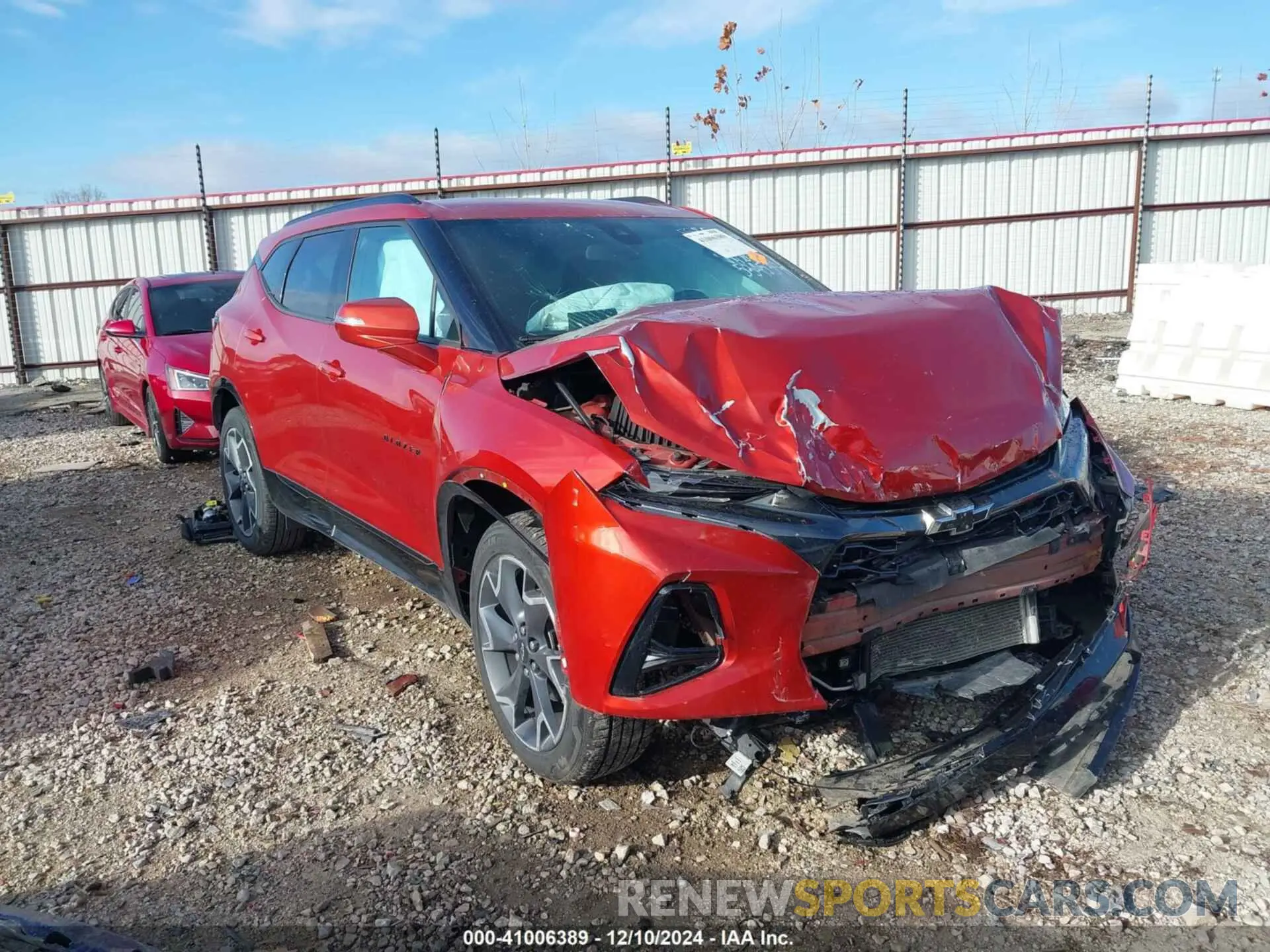 1 Photograph of a damaged car 3GNKBERS5MS534539 CHEVROLET BLAZER 2021