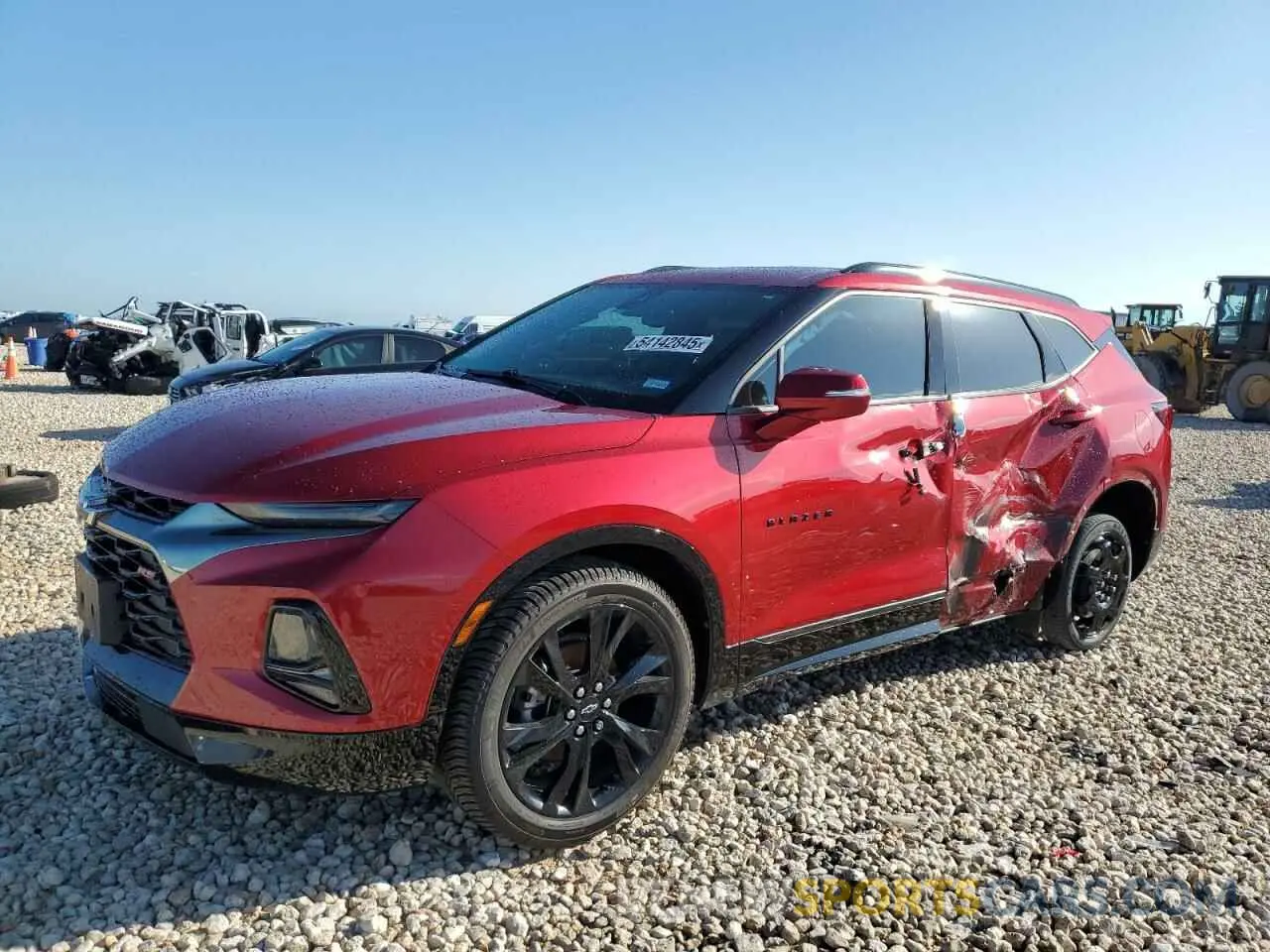 1 Photograph of a damaged car 3GNKBERSXMS521902 CHEVROLET BLAZER 2021