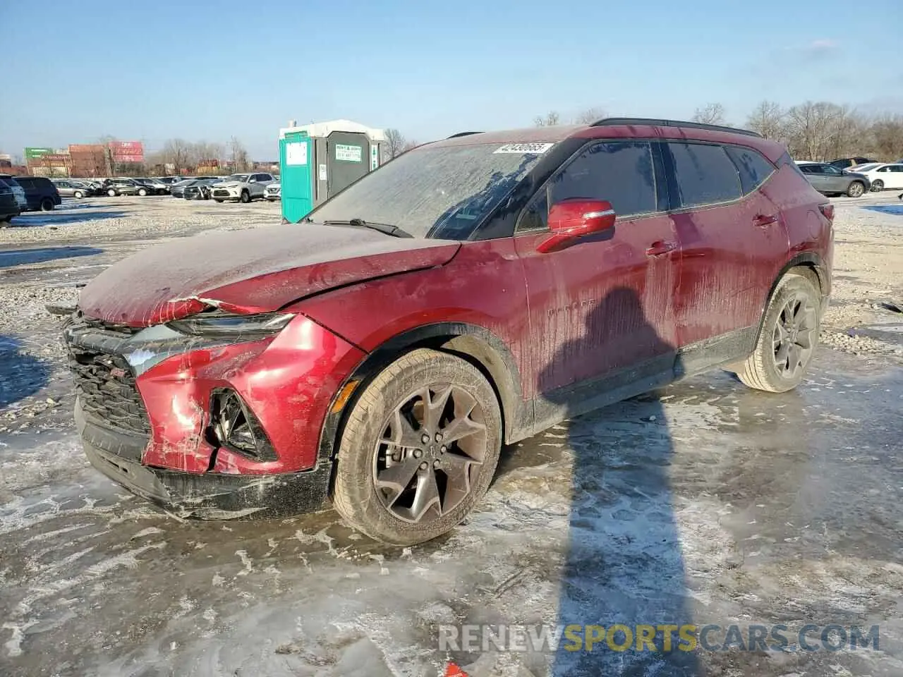 1 Photograph of a damaged car 3GNKBERSXMS532883 CHEVROLET BLAZER 2021