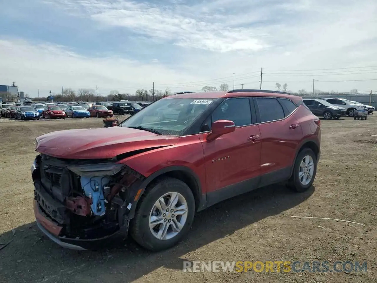 1 Photograph of a damaged car 3GNKBHR4XMS529341 CHEVROLET BLAZER 2021