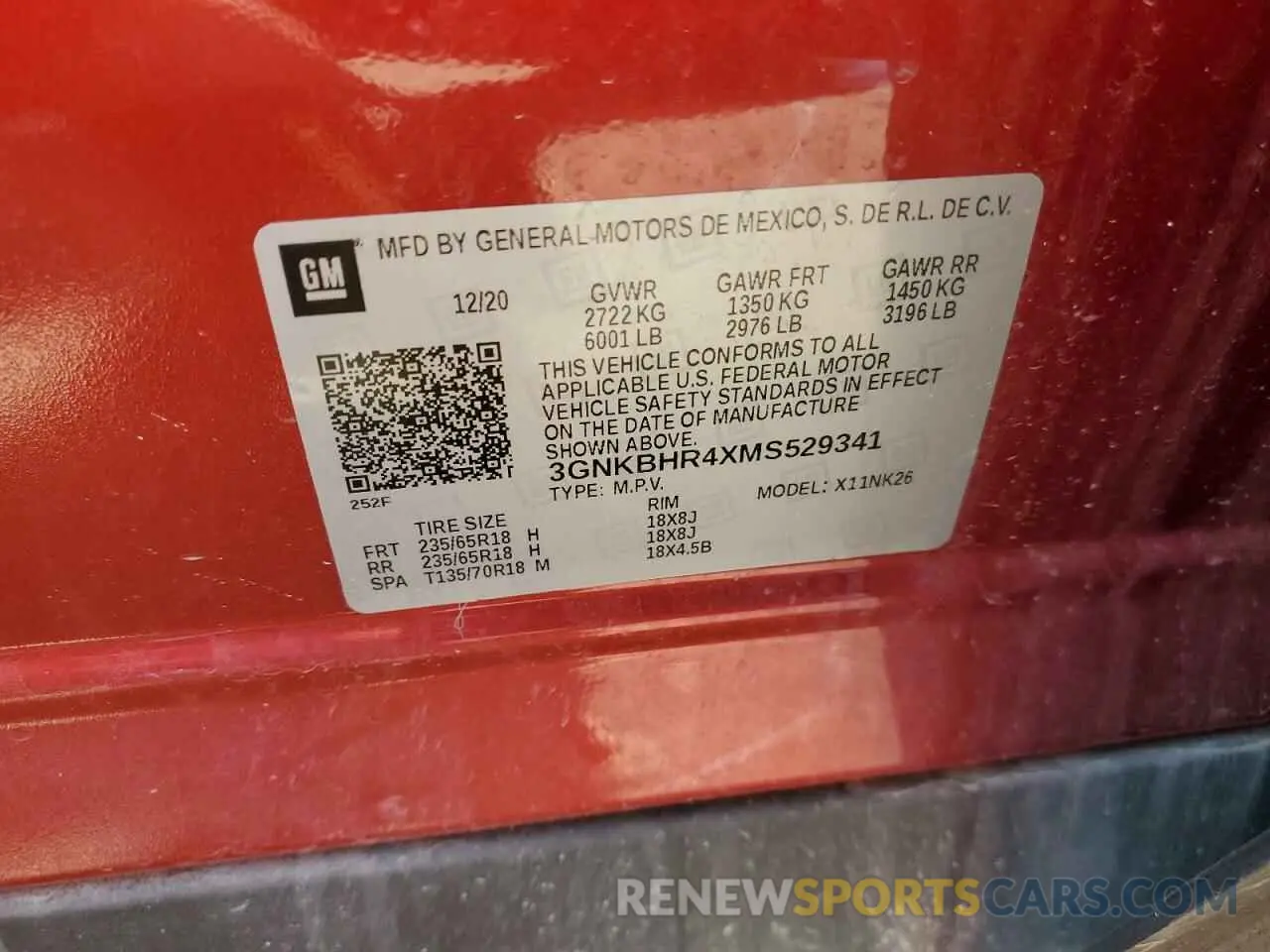 15 Photograph of a damaged car 3GNKBHR4XMS529341 CHEVROLET BLAZER 2021