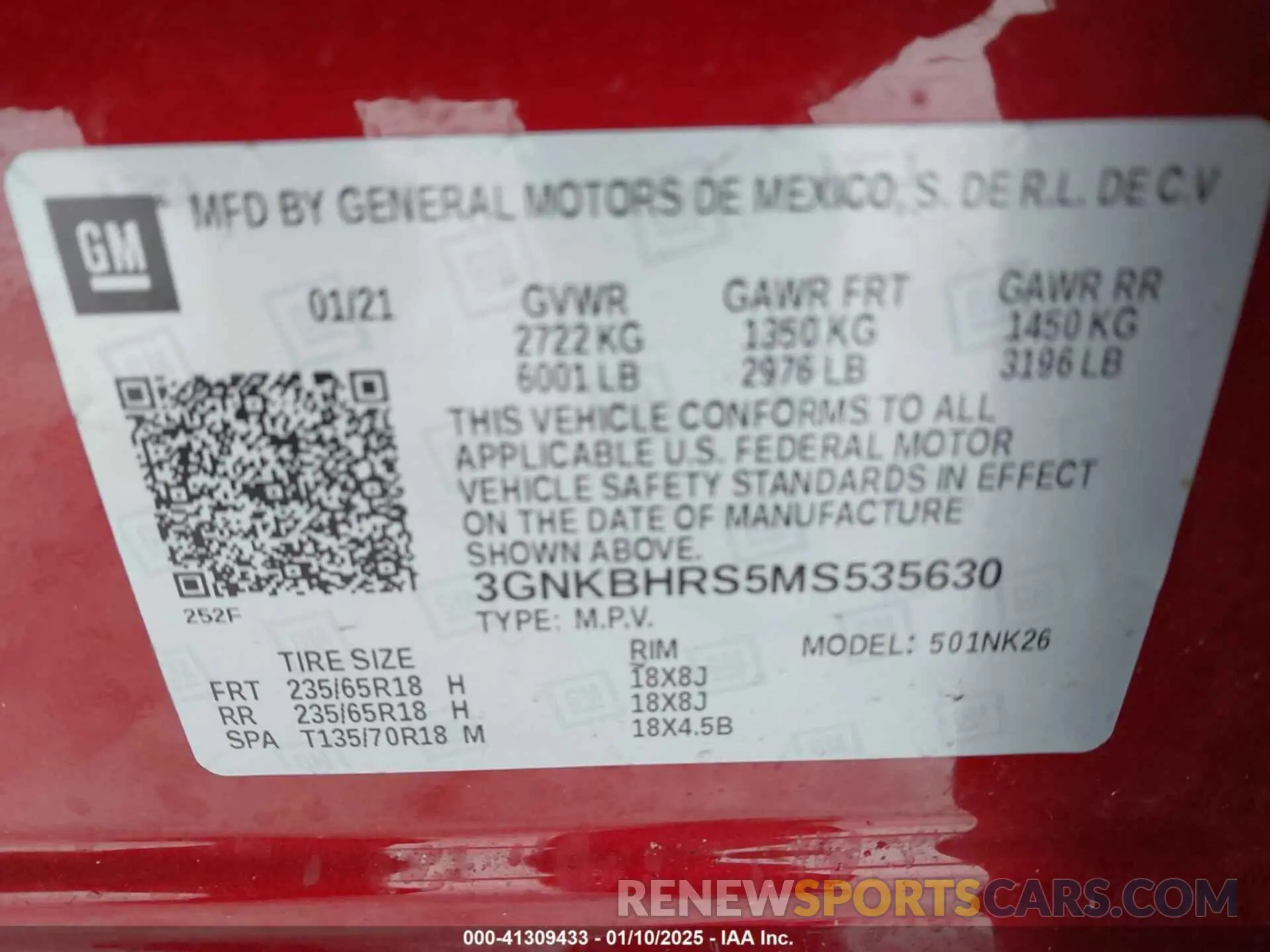 9 Photograph of a damaged car 3GNKBHRS5MS535630 CHEVROLET BLAZER 2021
