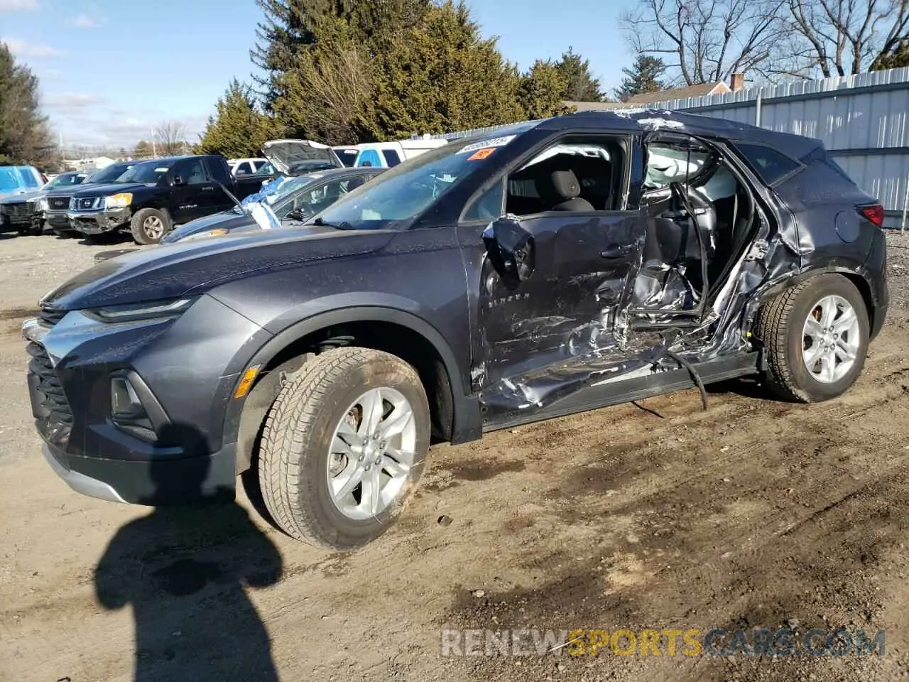 1 Photograph of a damaged car 3GNKBHRS6MS516178 CHEVROLET BLAZER 2021
