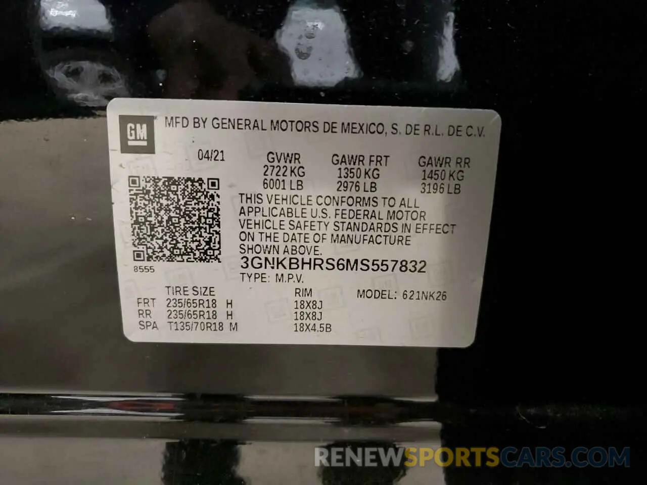 15 Photograph of a damaged car 3GNKBHRS6MS557832 CHEVROLET BLAZER 2021