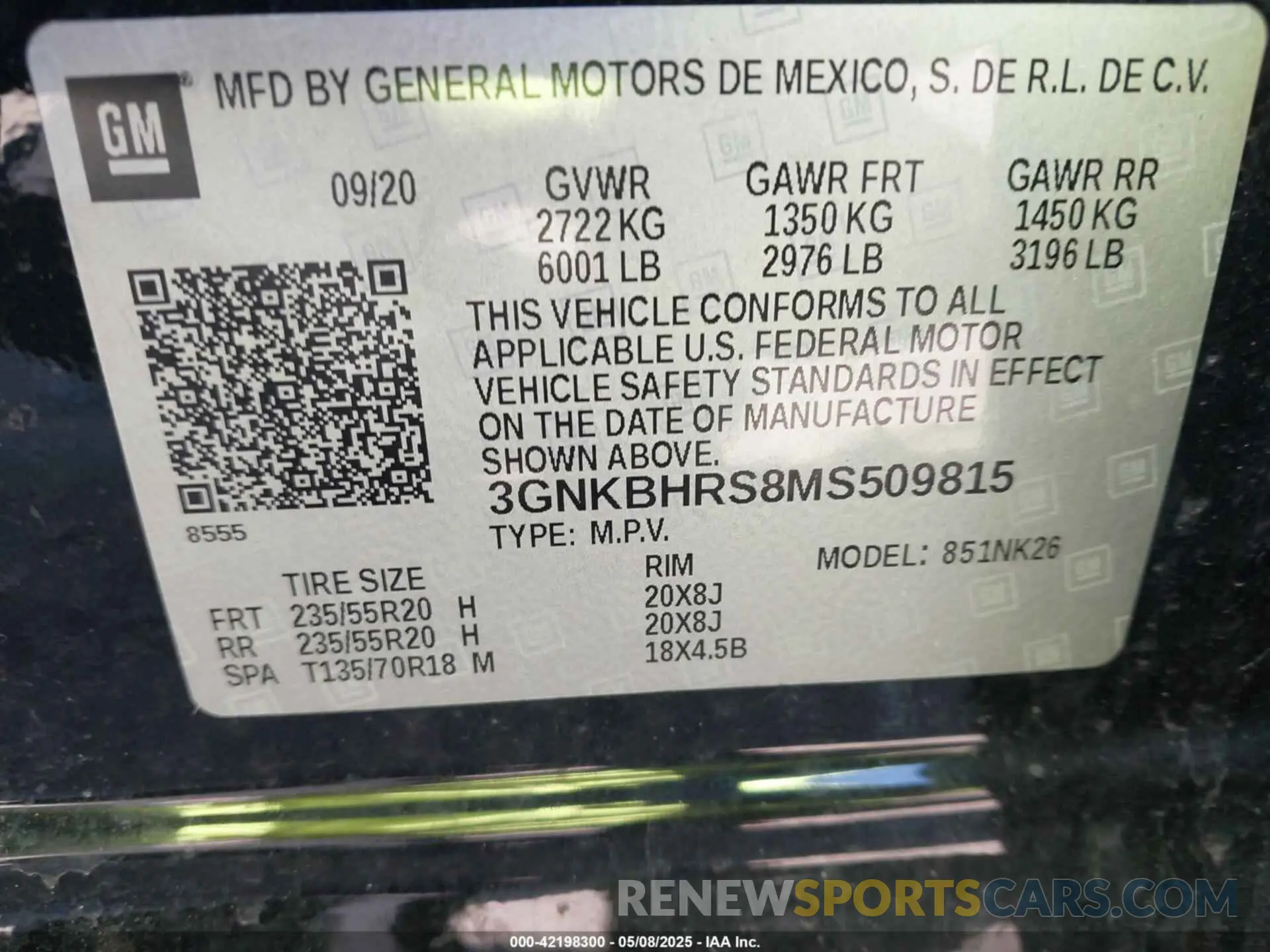 9 Photograph of a damaged car 3GNKBHRS8MS509815 CHEVROLET BLAZER 2021