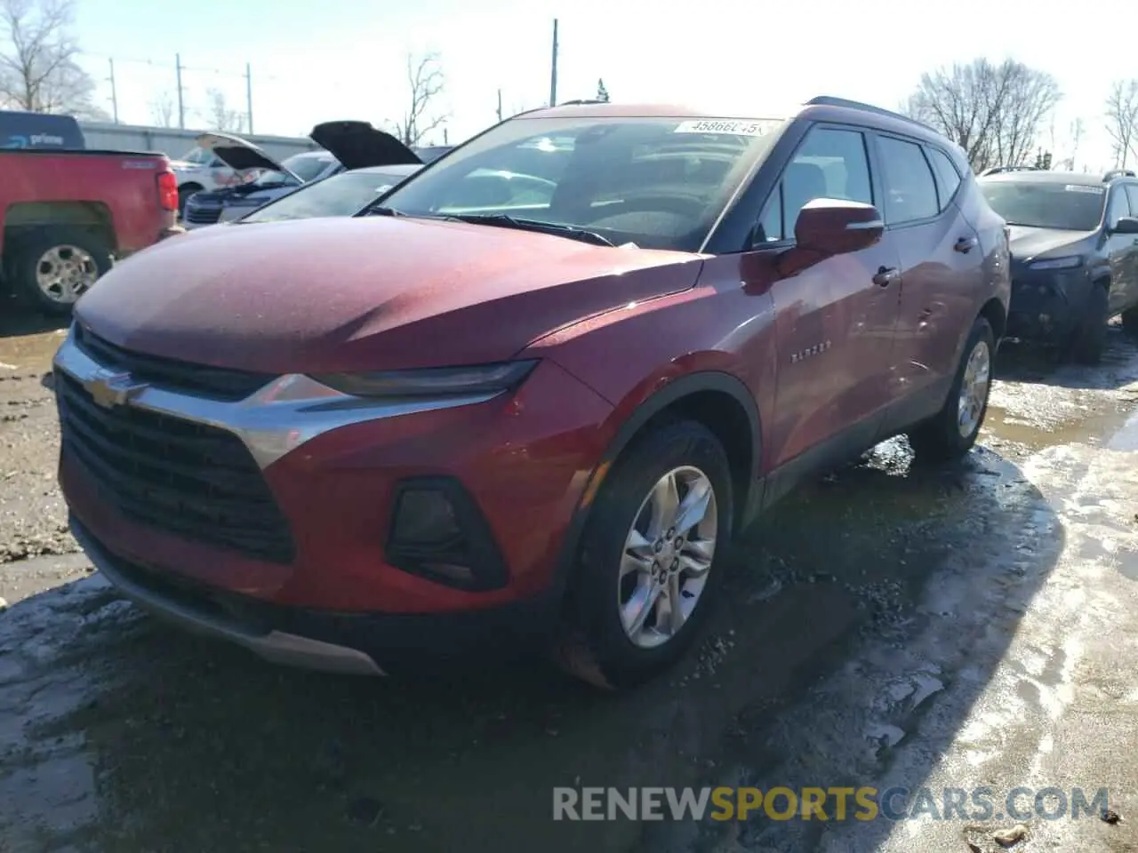 1 Photograph of a damaged car 3GNKBJRS2MS507372 CHEVROLET BLAZER 2021