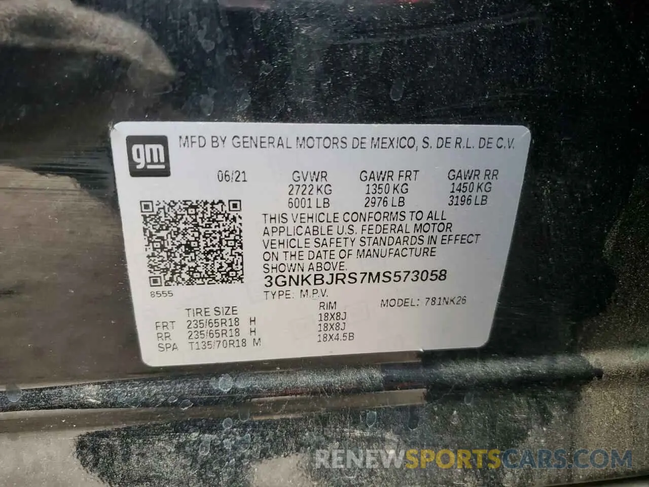 14 Photograph of a damaged car 3GNKBJRS7MS573058 CHEVROLET BLAZER 2021