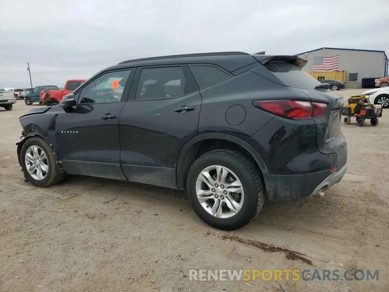 2 Photograph of a damaged car 3GNKBJRS7MS573058 CHEVROLET BLAZER 2021