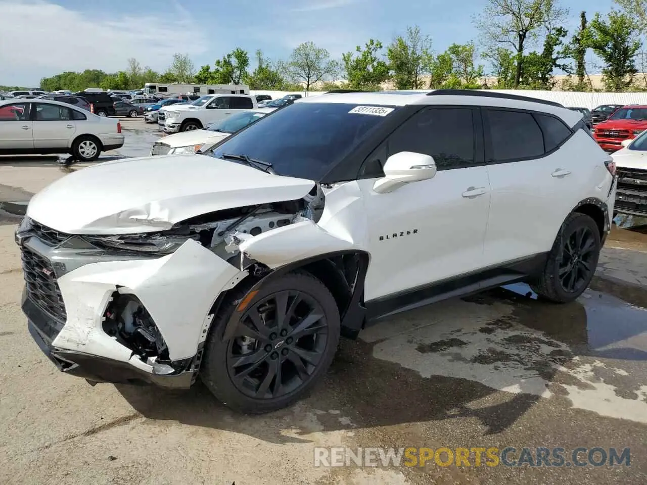 1 Photograph of a damaged car 3GNKBKRS3MS548714 CHEVROLET BLAZER 2021