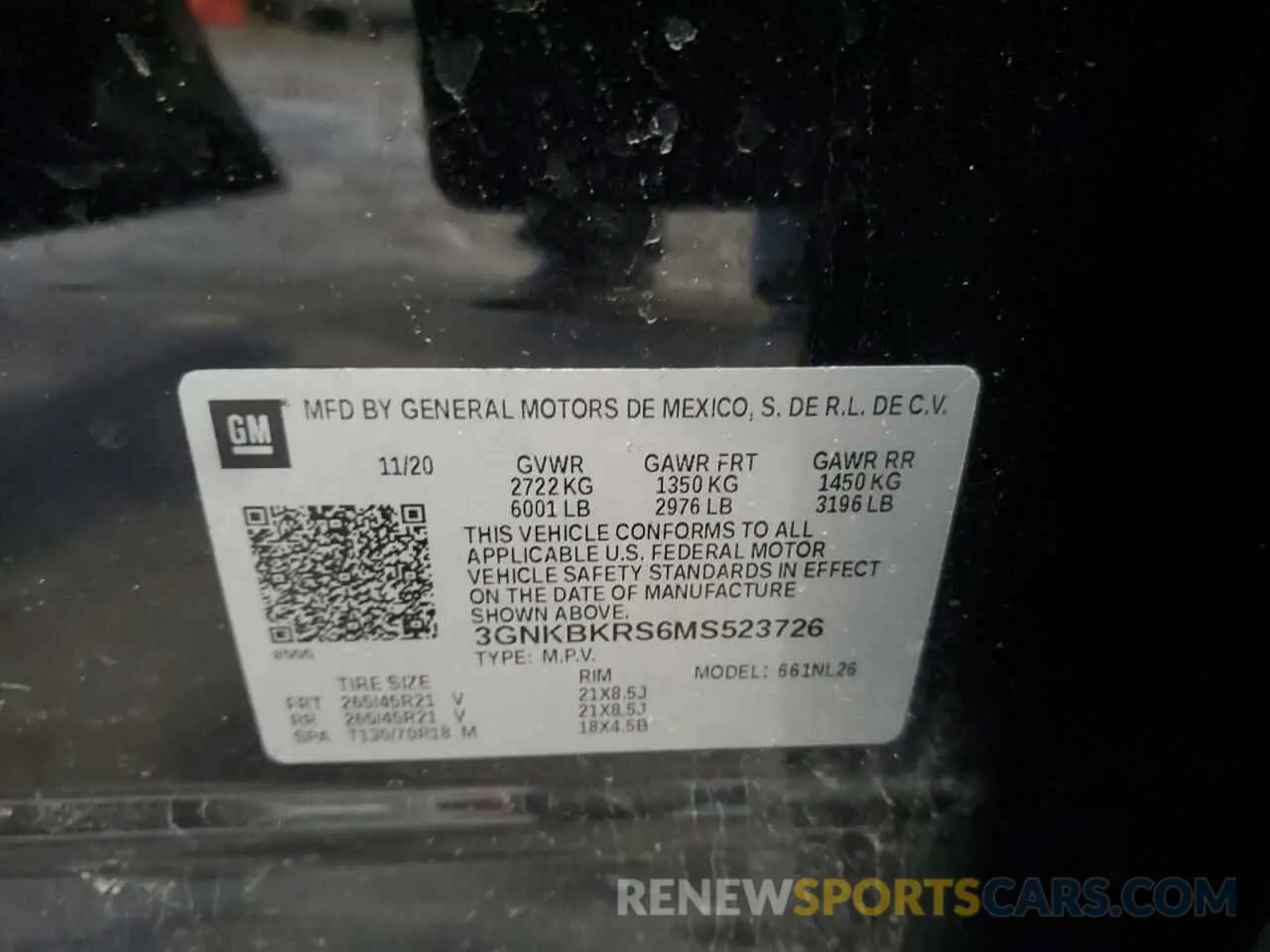 15 Photograph of a damaged car 3GNKBKRS6MS523726 CHEVROLET BLAZER 2021