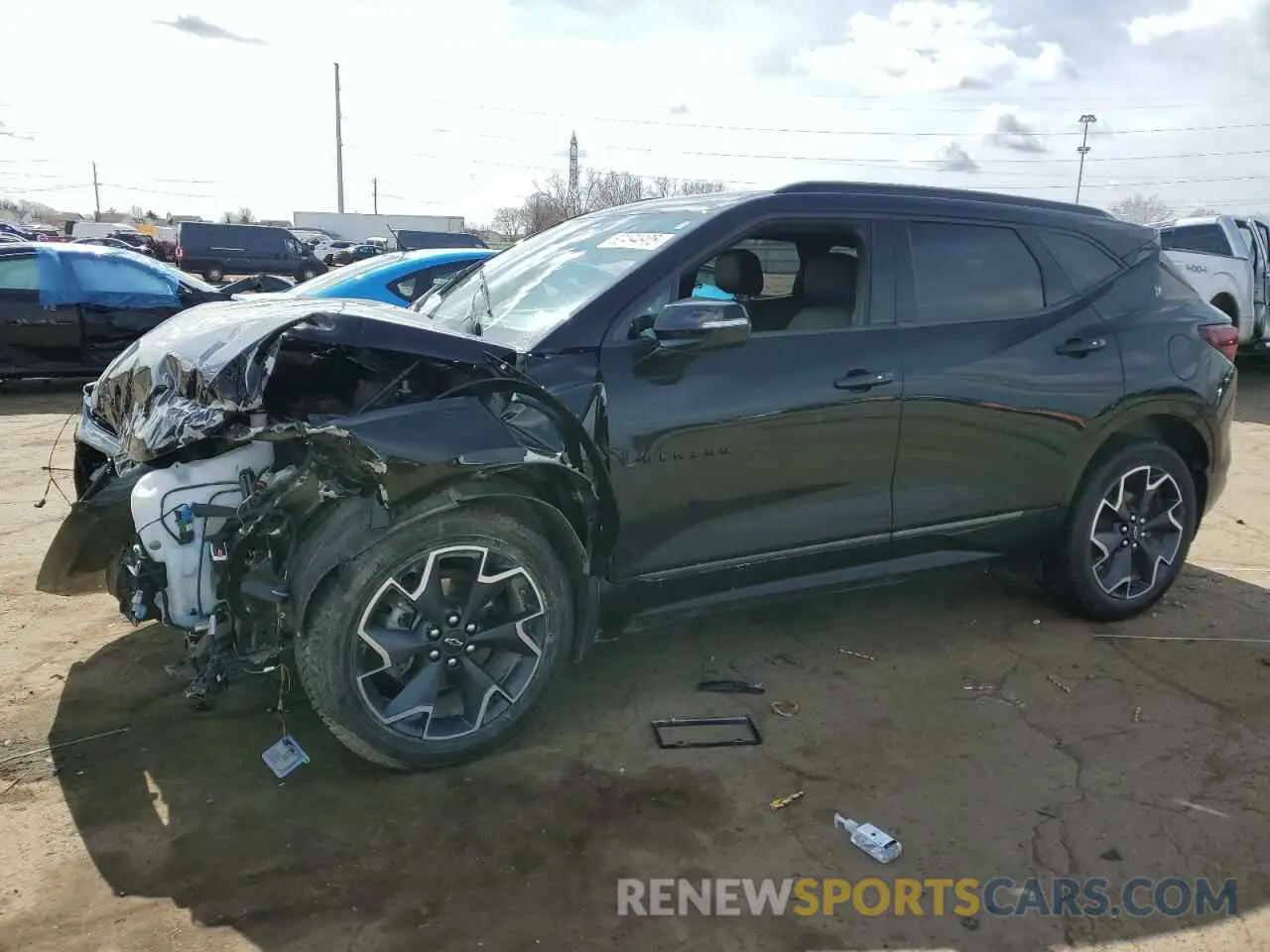 1 Photograph of a damaged car 3GNKBKRS9MS528936 CHEVROLET BLAZER 2021