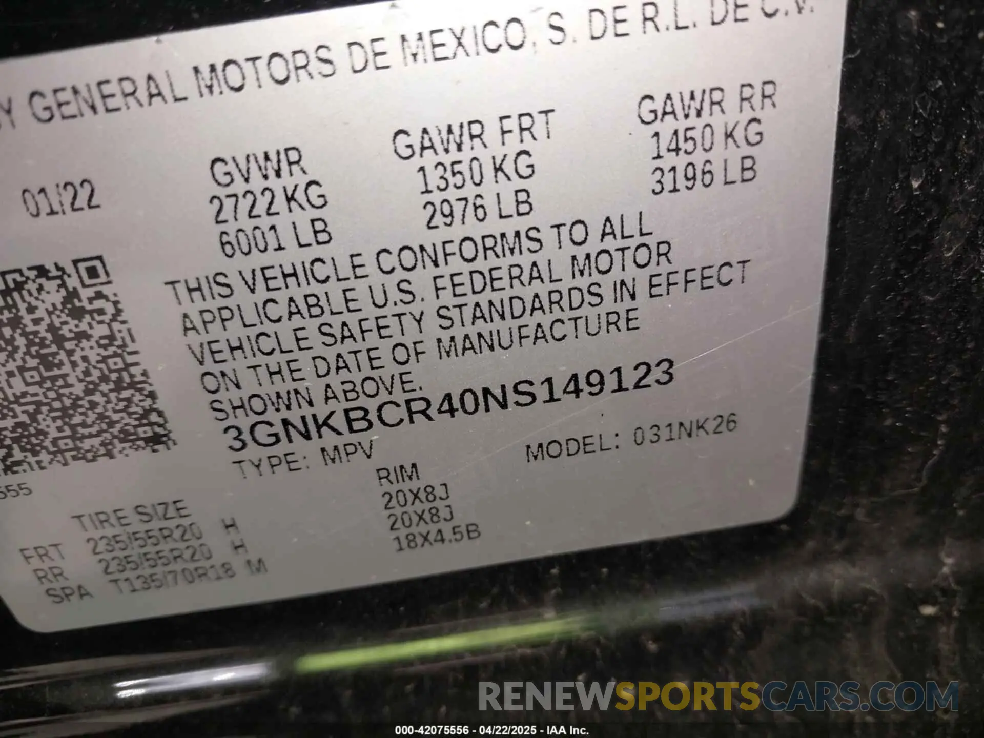 9 Photograph of a damaged car 3GNKBCR40NS149123 CHEVROLET BLAZER 2022